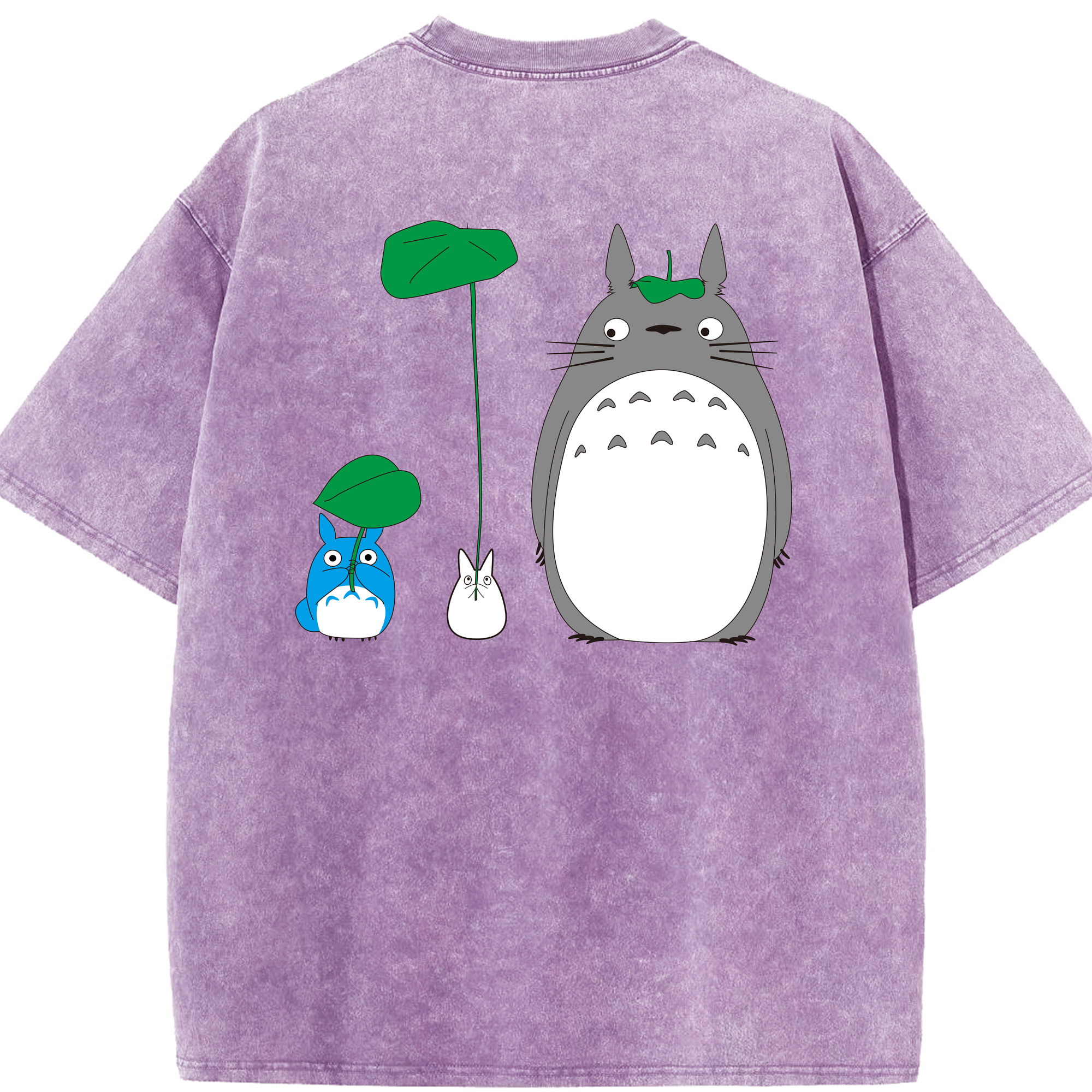 （画像用） となりのトトロ 草壁メイ 草壁サツキ My Neighbor Totoro Satsuki Kusakabe Mei Kusakabe 綿100% ヴィンテージ風 半袖Tシャツ（背面プリント）