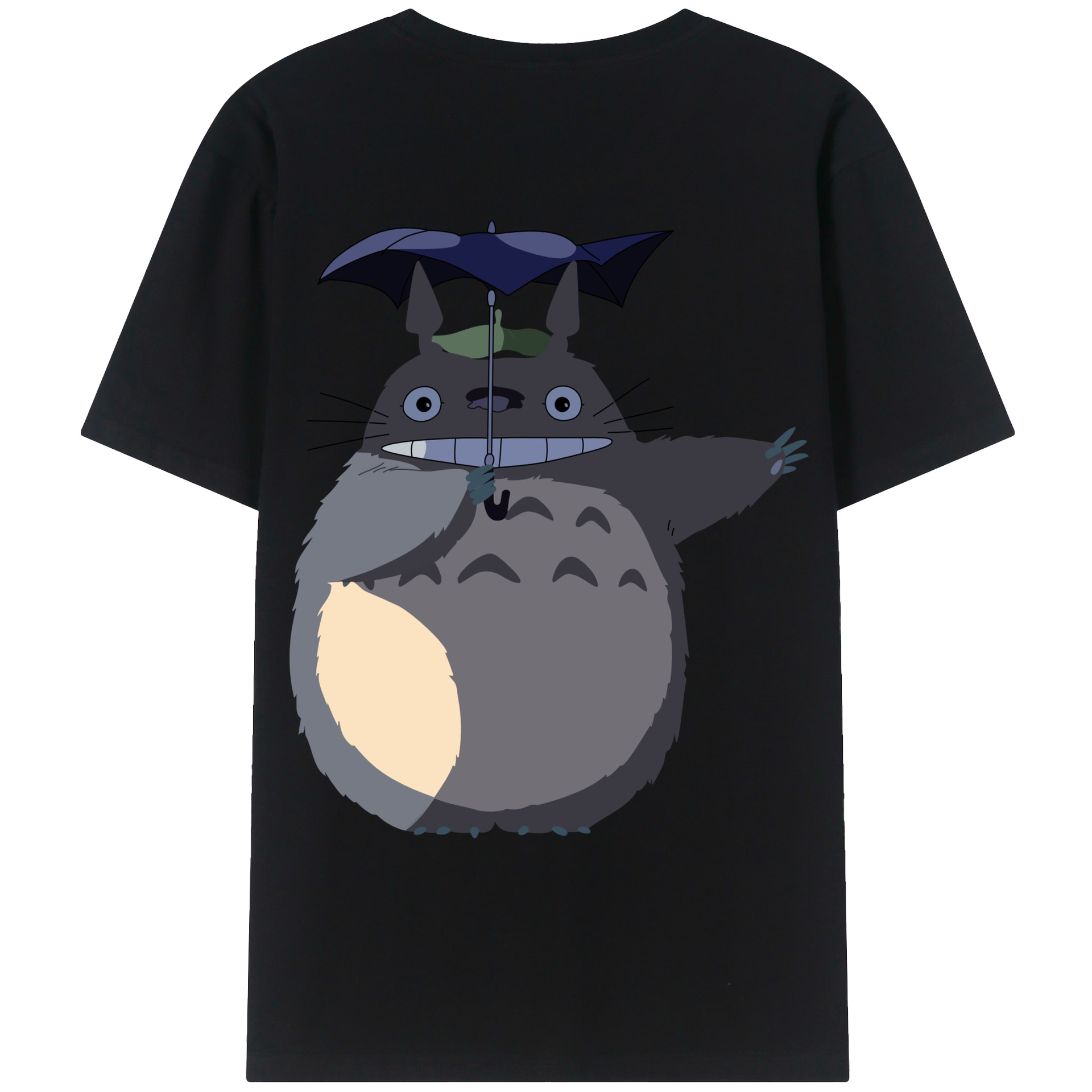 （画像用） となりのトトロ 草壁メイ 草壁サツキ My Neighbor Totoro Satsuki Kusakabe Mei Kusakabe 綿100％ メンズ半袖Tシャツ（バックプリント） 通気性