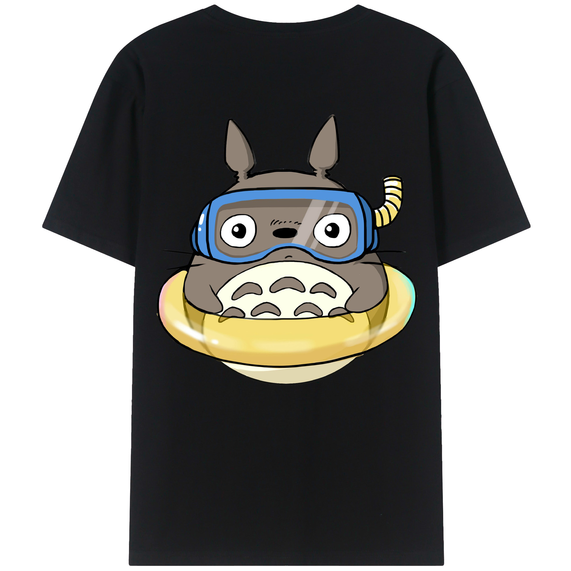 （画像用） となりのトトロ 草壁メイ 草壁サツキ My Neighbor Totoro Satsuki Kusakabe Mei Kusakabe 綿100％ メンズ半袖Tシャツ（バックプリント） 通気性