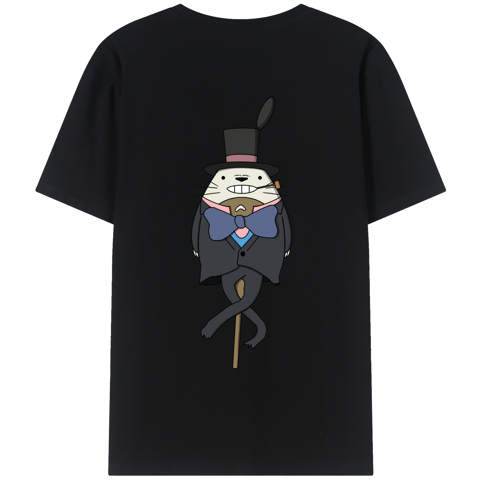 （画像用） となりのトトロ 草壁メイ 草壁サツキ My Neighbor Totoro Satsuki Kusakabe Mei Kusakabe 綿100％ メンズ半袖Tシャツ（バックプリント） 通気性