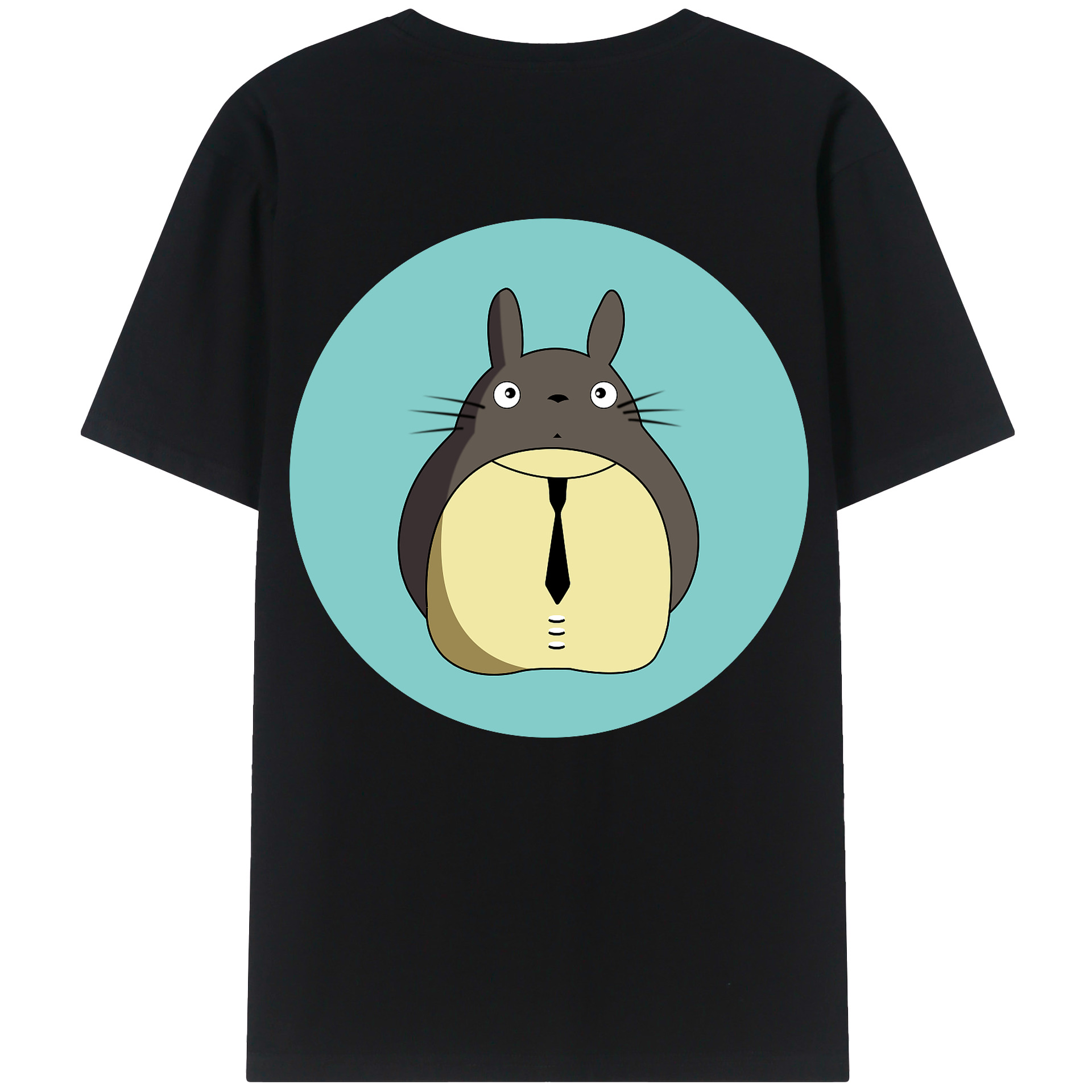 （画像用） となりのトトロ 草壁メイ 草壁サツキ My Neighbor Totoro Satsuki Kusakabe Mei Kusakabe 綿100％ メンズ半袖Tシャツ（バックプリント） 通気性
