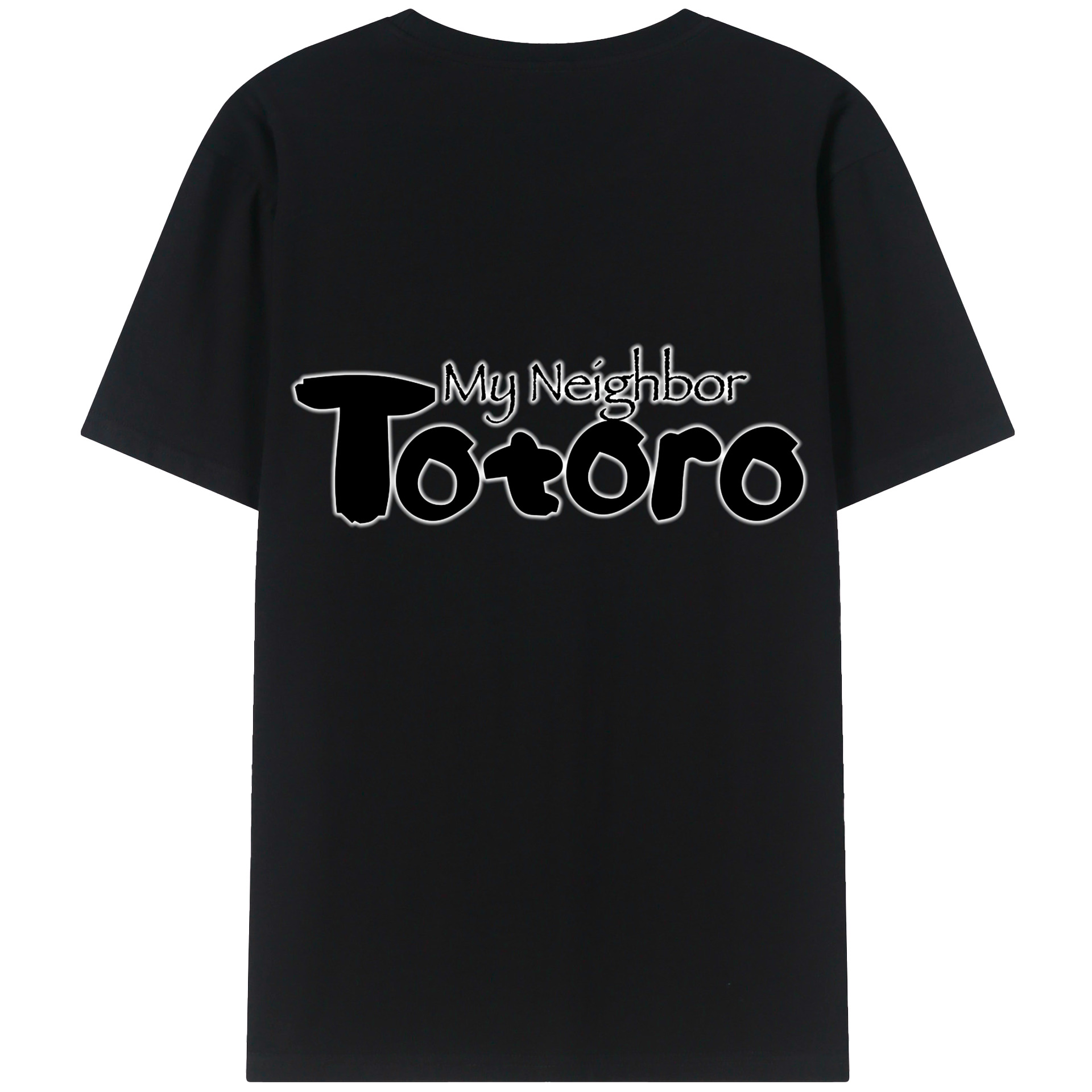 （画像用） となりのトトロ 草壁メイ 草壁サツキ My Neighbor Totoro Satsuki Kusakabe Mei Kusakabe 綿100％ メンズ半袖Tシャツ（バックプリント） 通気性