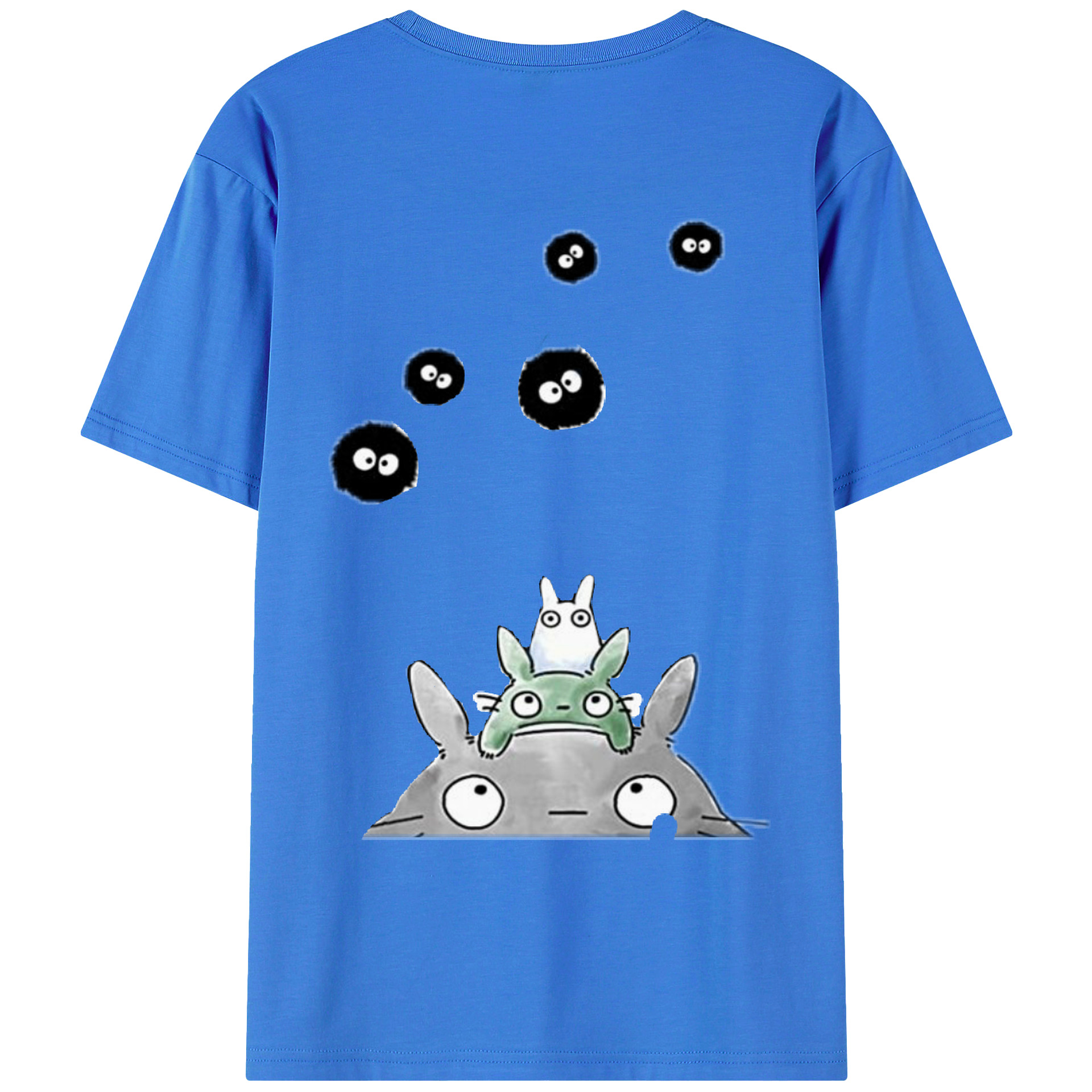 （画像用） となりのトトロ 草壁メイ 草壁サツキ My Neighbor Totoro Satsuki Kusakabe Mei Kusakabe 綿100％ メンズ半袖Tシャツ（バックプリント） 通気性