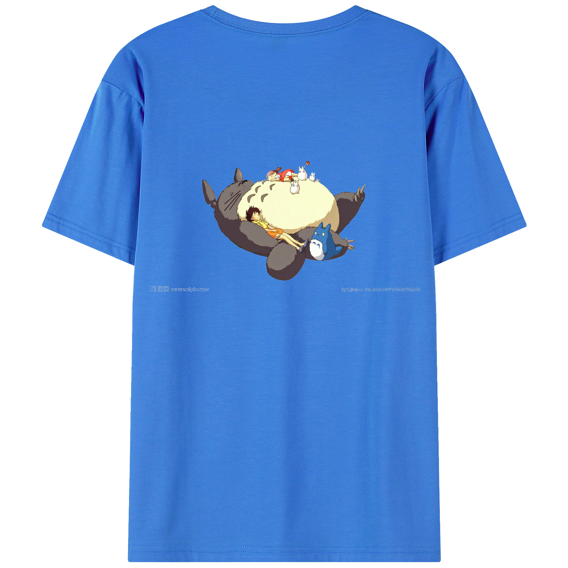 （画像用） となりのトトロ 草壁メイ 草壁サツキ My Neighbor Totoro Satsuki Kusakabe Mei Kusakabe 綿100％ メンズ半袖Tシャツ（バックプリント） 通気性
