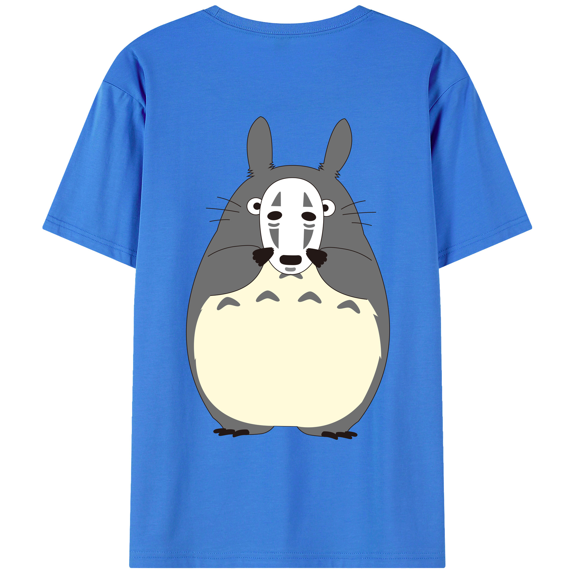 （画像用） となりのトトロ 草壁メイ 草壁サツキ My Neighbor Totoro Satsuki Kusakabe Mei Kusakabe 綿100％ メンズ半袖Tシャツ（バックプリント） 通気性