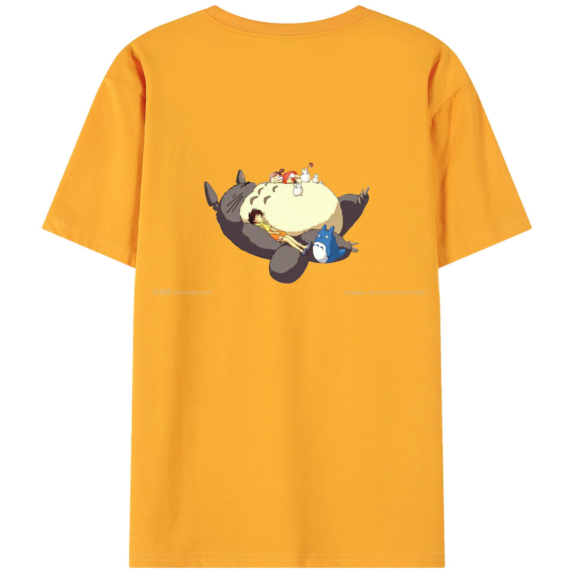 （画像用） となりのトトロ 草壁メイ 草壁サツキ My Neighbor Totoro Satsuki Kusakabe Mei Kusakabe 綿100％ メンズ半袖Tシャツ（バックプリント） 通気性
