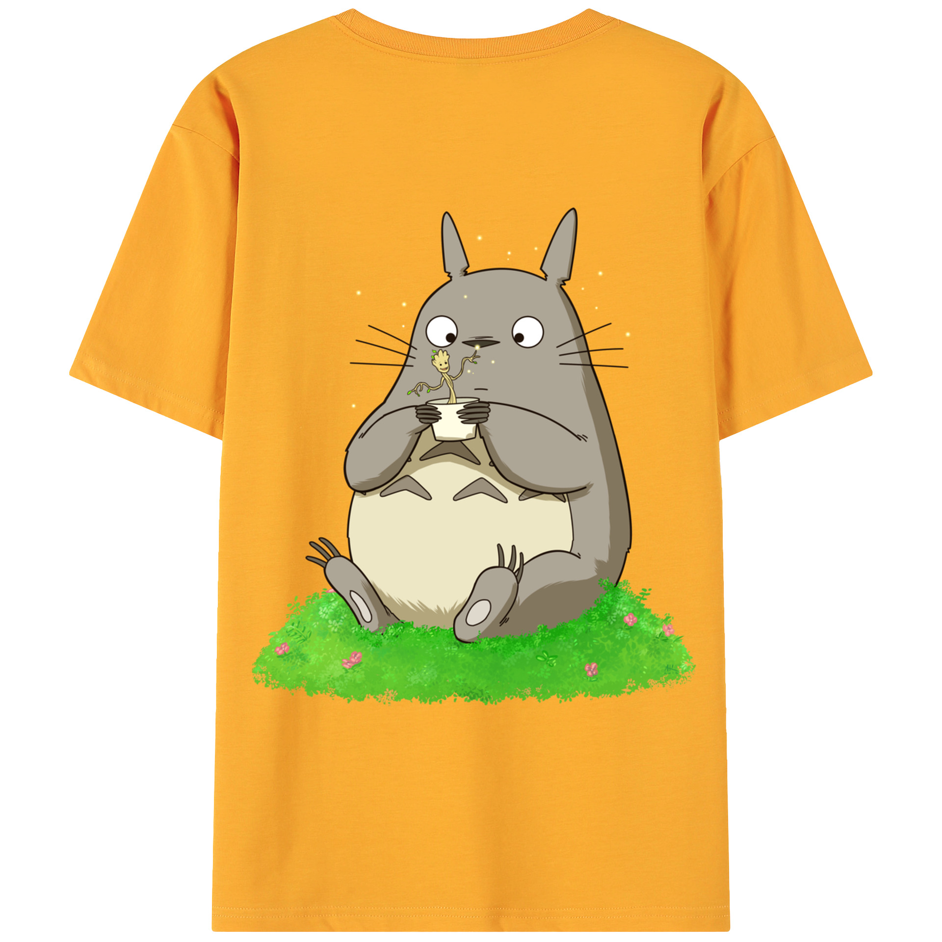 （画像用） となりのトトロ 草壁メイ 草壁サツキ My Neighbor Totoro Satsuki Kusakabe Mei Kusakabe 綿100％ メンズ半袖Tシャツ（バックプリント） 通気性