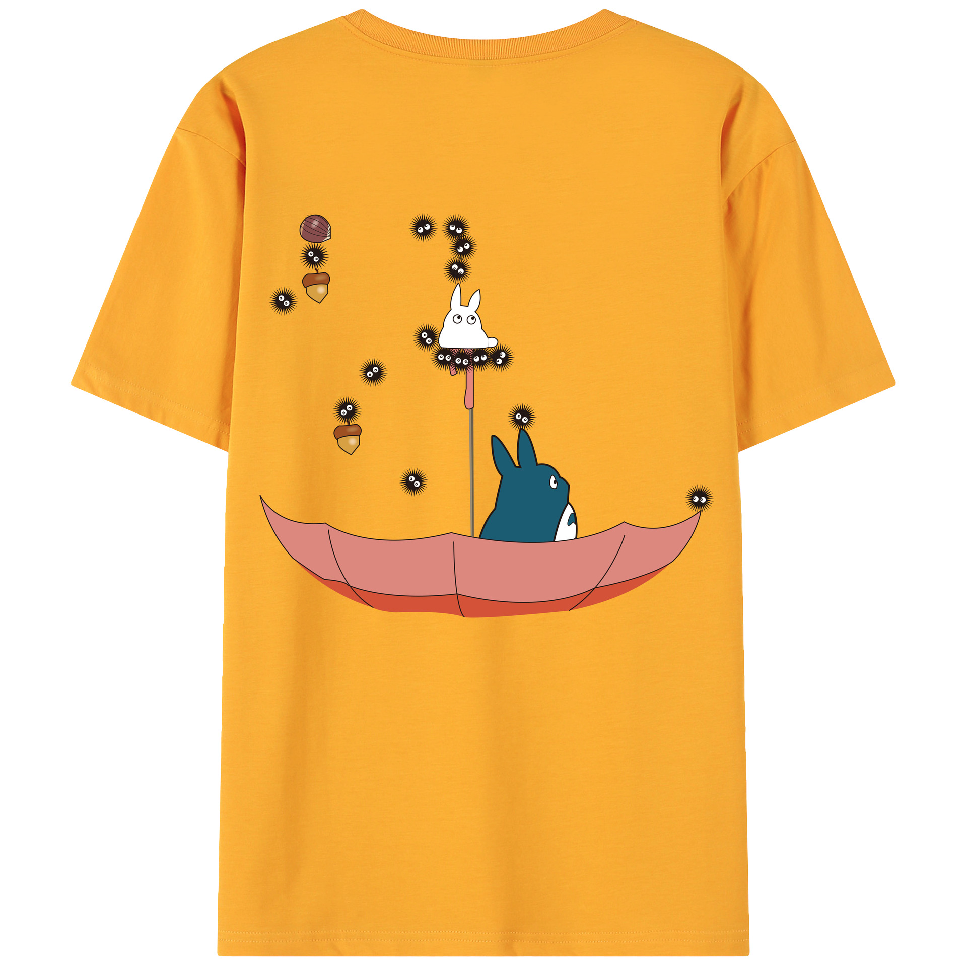 （画像用） となりのトトロ 草壁メイ 草壁サツキ My Neighbor Totoro Satsuki Kusakabe Mei Kusakabe 綿100％ メンズ半袖Tシャツ（バックプリント） 通気性