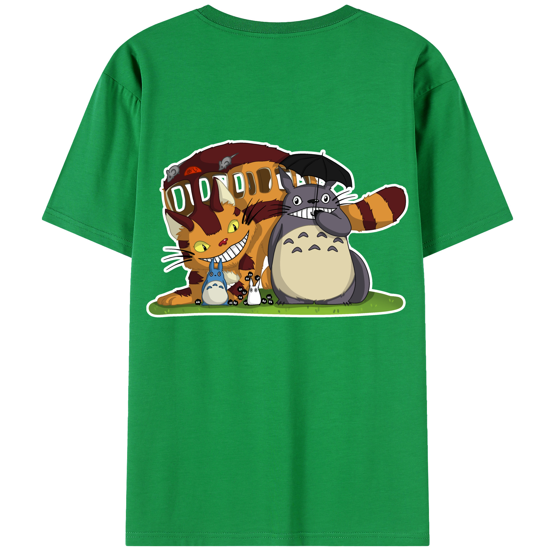 （画像用） となりのトトロ 草壁メイ 草壁サツキ My Neighbor Totoro Satsuki Kusakabe Mei Kusakabe 綿100％ メンズ半袖Tシャツ（バックプリント） 通気性