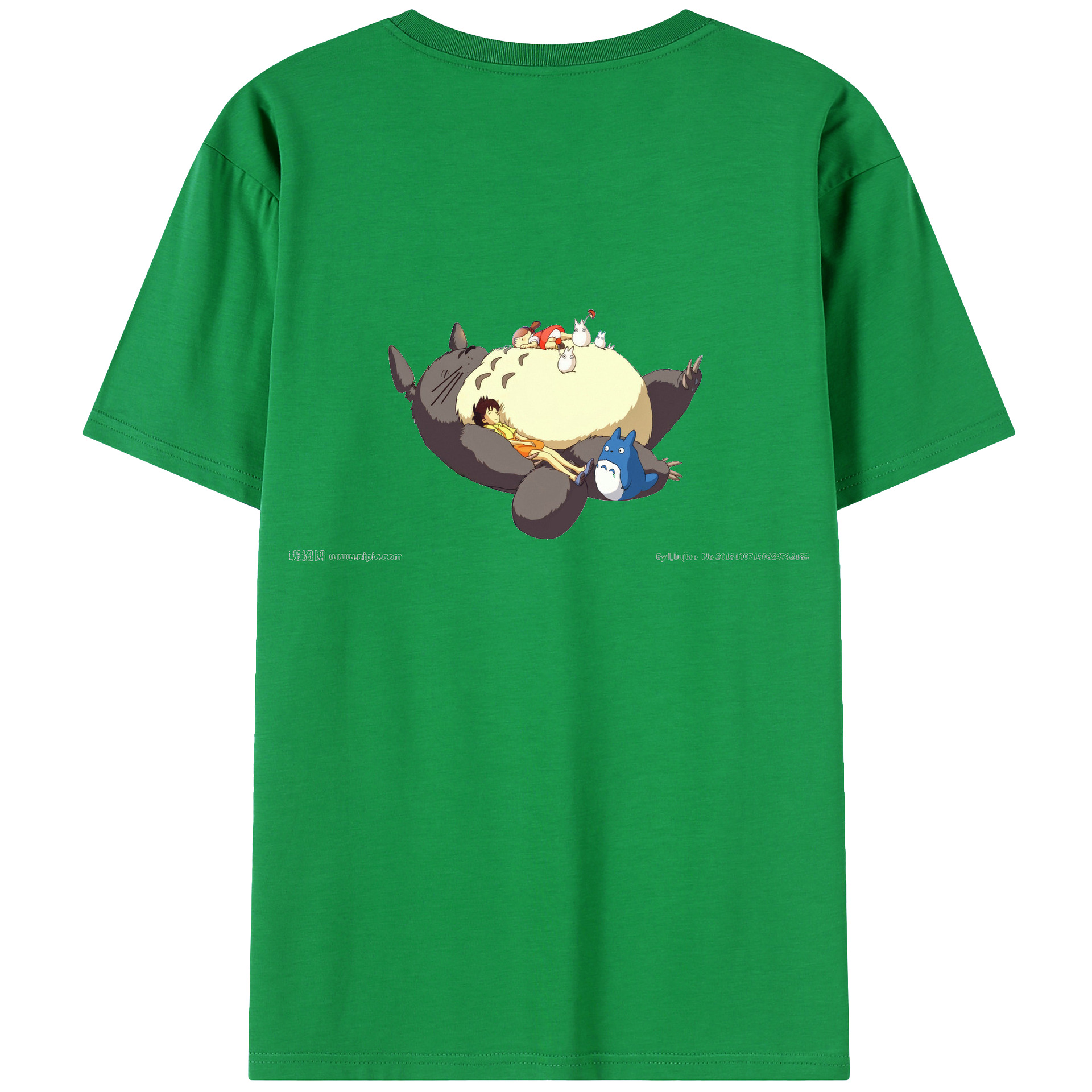 （画像用） となりのトトロ 草壁メイ 草壁サツキ My Neighbor Totoro Satsuki Kusakabe Mei Kusakabe 綿100％ メンズ半袖Tシャツ（バックプリント） 通気性