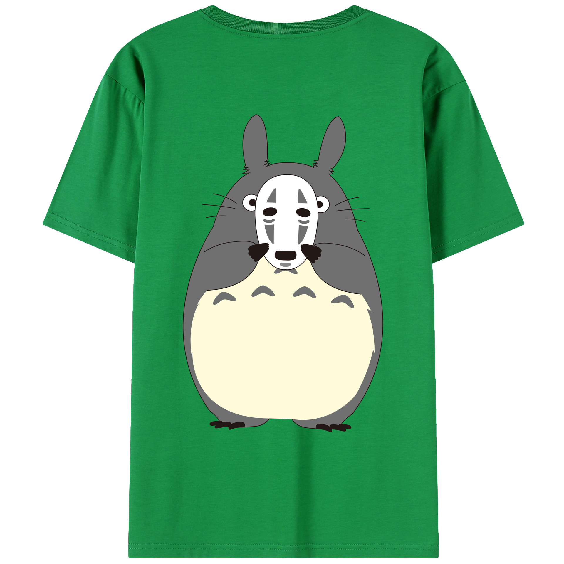 （画像用） となりのトトロ 草壁メイ 草壁サツキ My Neighbor Totoro Satsuki Kusakabe Mei Kusakabe 綿100％ メンズ半袖Tシャツ（バックプリント） 通気性