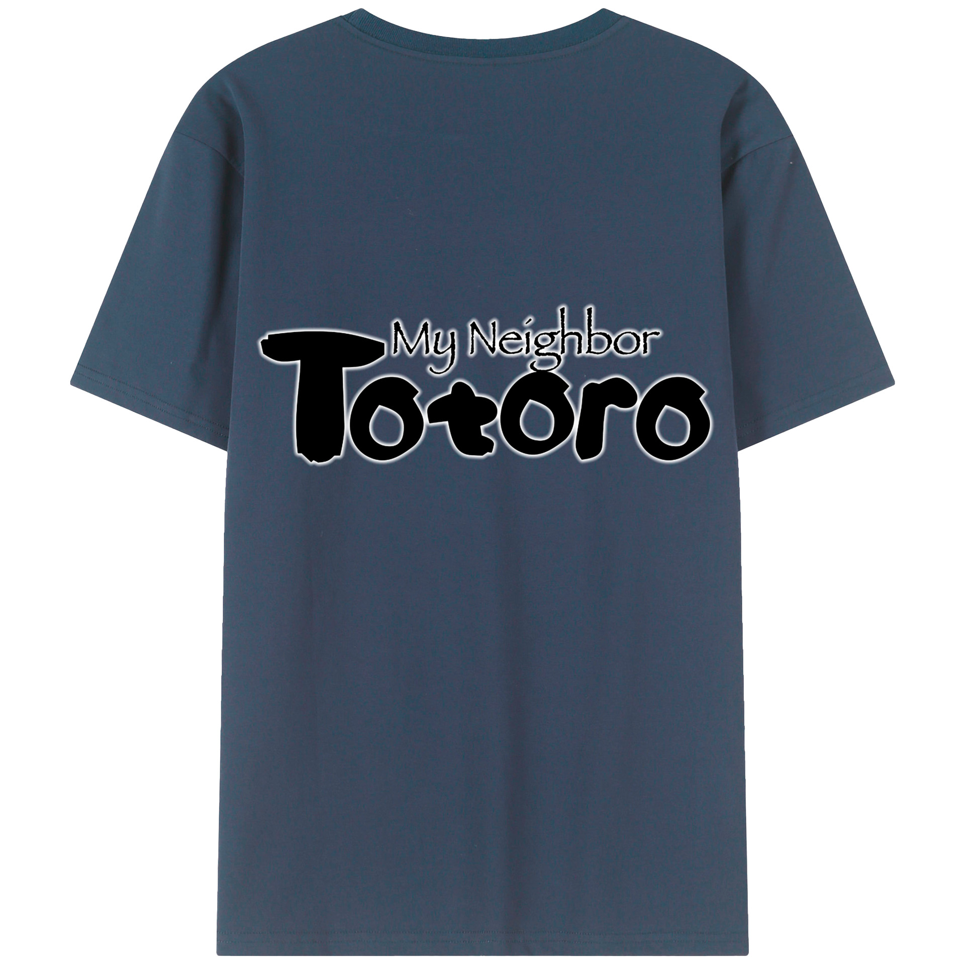 （画像用） となりのトトロ 草壁メイ 草壁サツキ My Neighbor Totoro Satsuki Kusakabe Mei Kusakabe 綿100％ メンズ半袖Tシャツ（バックプリント） 通気性