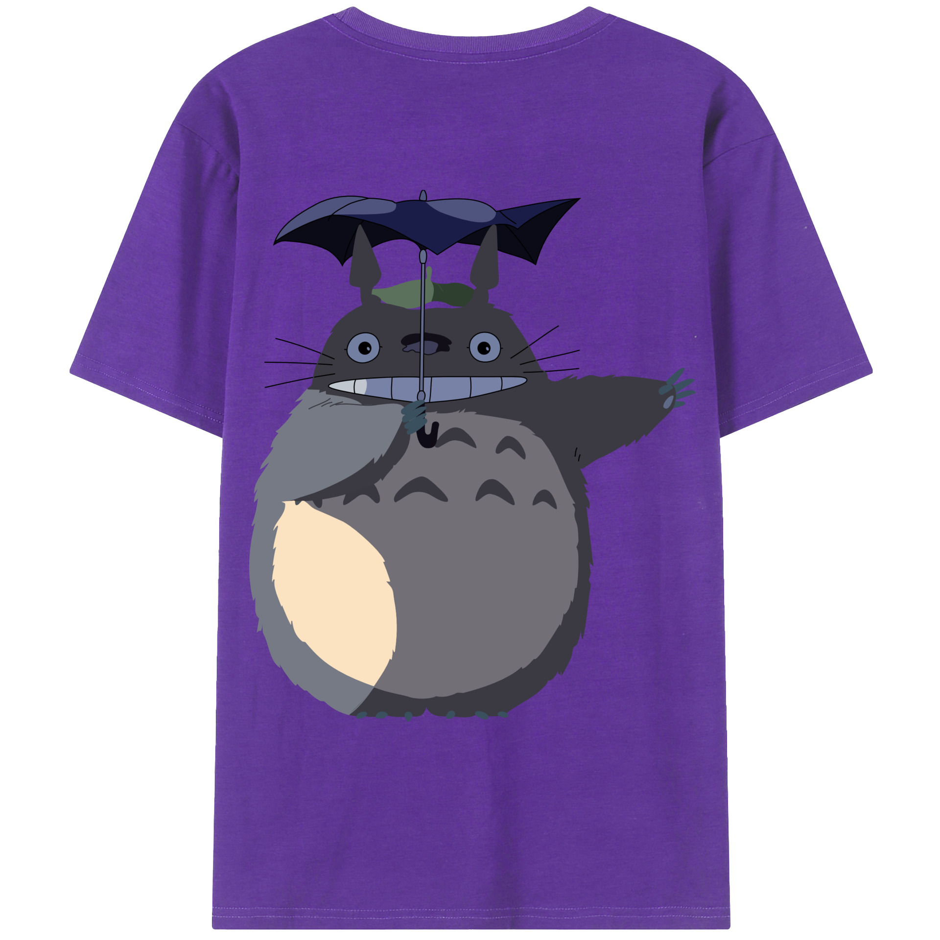 （画像用） となりのトトロ 草壁メイ 草壁サツキ My Neighbor Totoro Satsuki Kusakabe Mei Kusakabe 綿100％ メンズ半袖Tシャツ（バックプリント） 通気性
