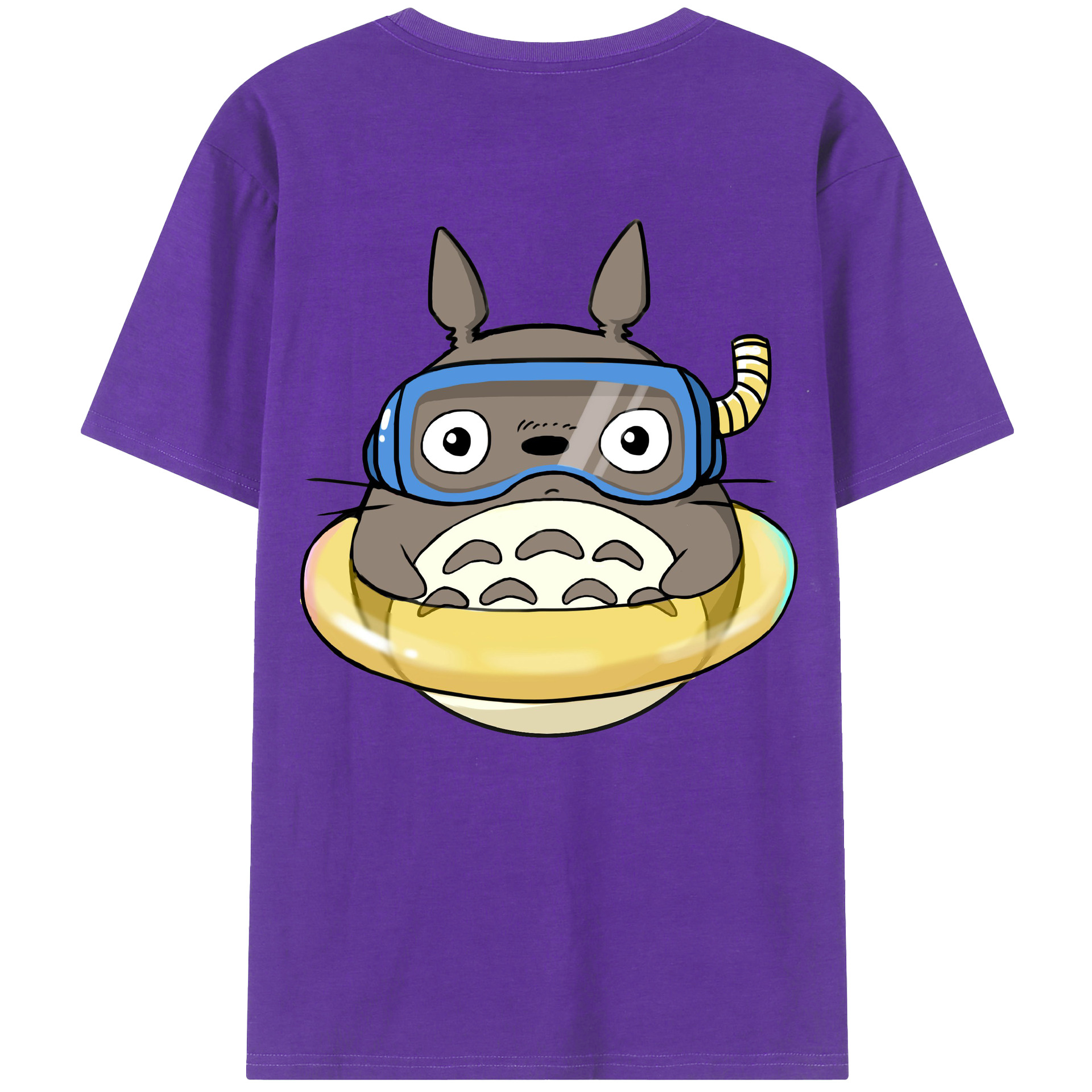 （画像用） となりのトトロ 草壁メイ 草壁サツキ My Neighbor Totoro Satsuki Kusakabe Mei Kusakabe 綿100％ メンズ半袖Tシャツ（バックプリント） 通気性