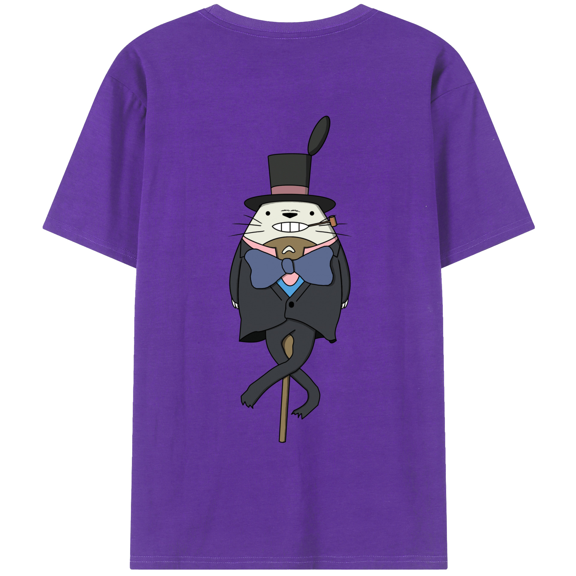 （画像用） となりのトトロ 草壁メイ 草壁サツキ My Neighbor Totoro Satsuki Kusakabe Mei Kusakabe 綿100％ メンズ半袖Tシャツ（バックプリント） 通気性