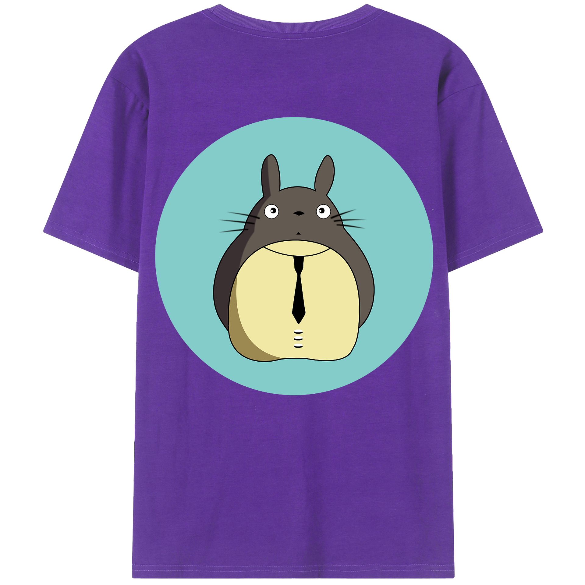 （画像用） となりのトトロ 草壁メイ 草壁サツキ My Neighbor Totoro Satsuki Kusakabe Mei Kusakabe 綿100％ メンズ半袖Tシャツ（バックプリント） 通気性