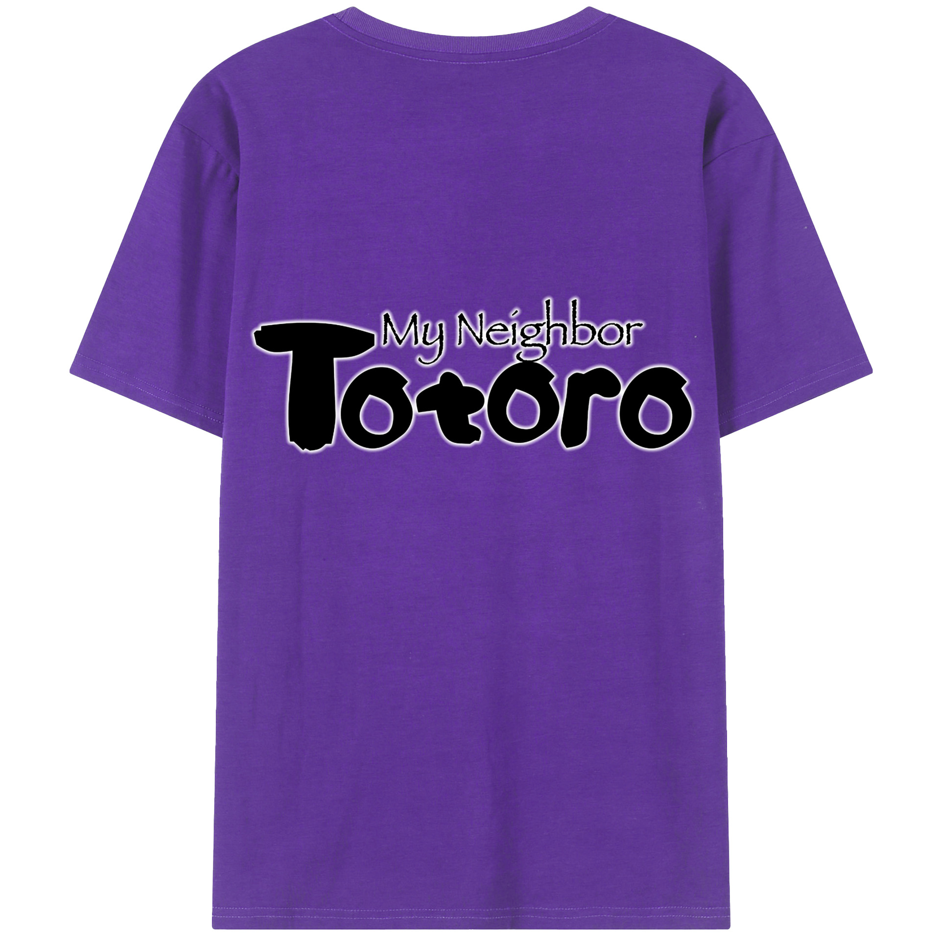 （画像用） となりのトトロ 草壁メイ 草壁サツキ My Neighbor Totoro Satsuki Kusakabe Mei Kusakabe 綿100％ メンズ半袖Tシャツ（バックプリント） 通気性