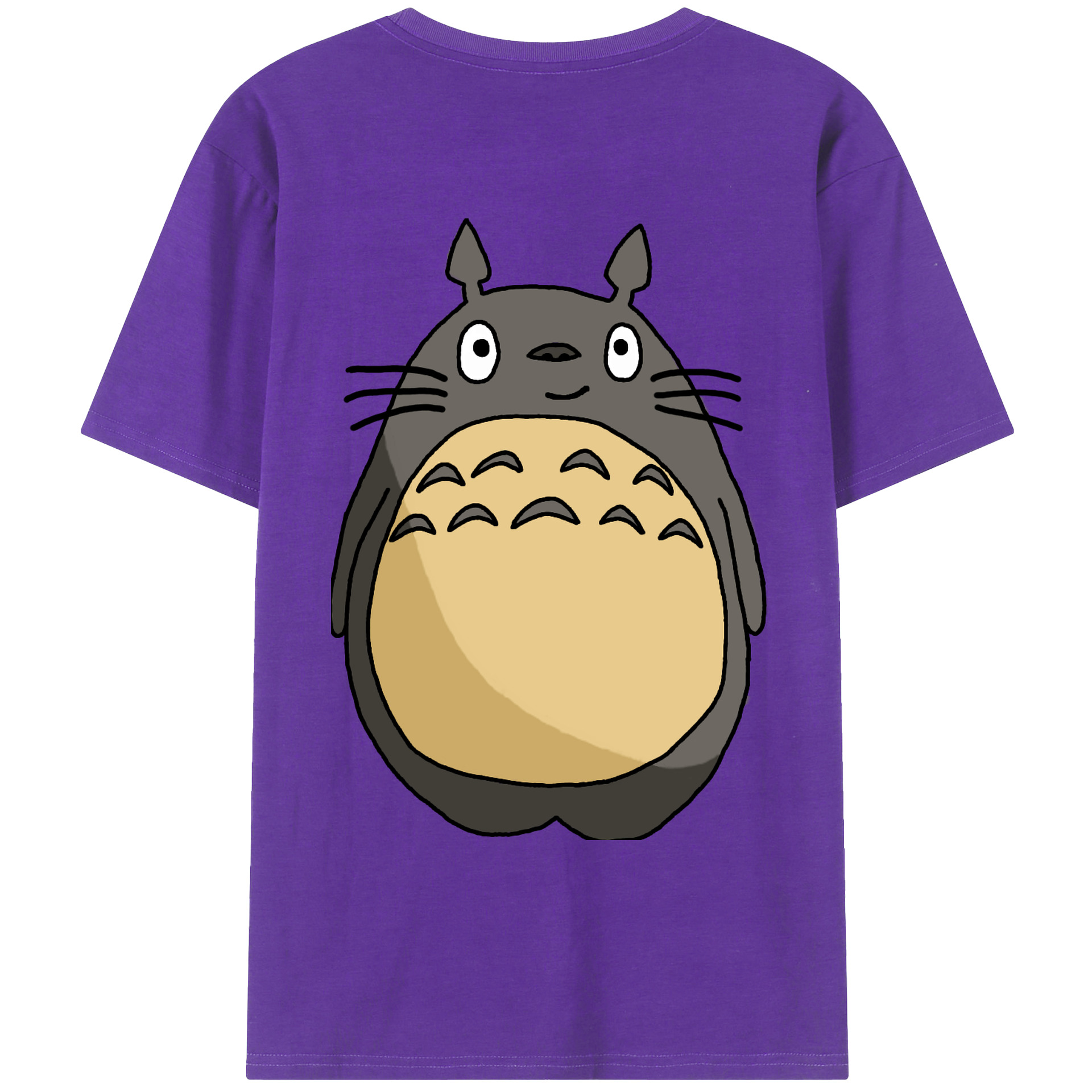 （画像用） となりのトトロ 草壁メイ 草壁サツキ My Neighbor Totoro Satsuki Kusakabe Mei Kusakabe 綿100％ メンズ半袖Tシャツ（バックプリント） 通気性