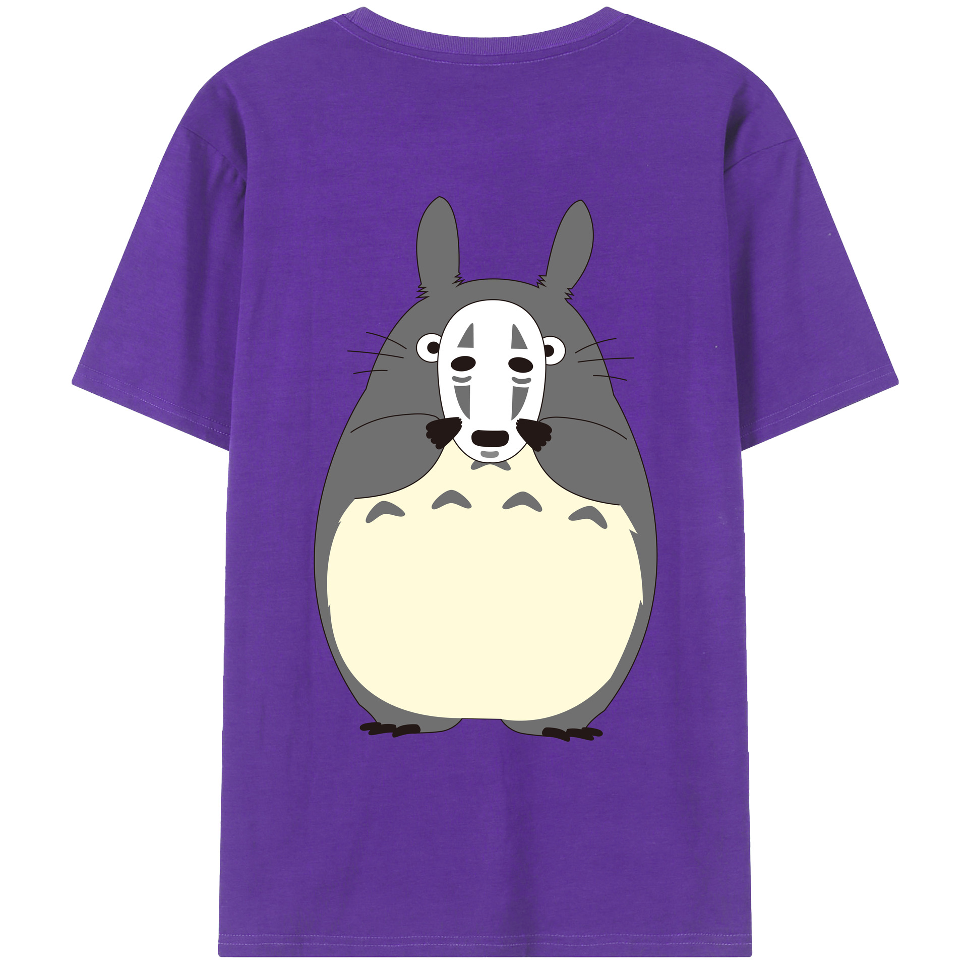 （画像用） となりのトトロ 草壁メイ 草壁サツキ My Neighbor Totoro Satsuki Kusakabe Mei Kusakabe 綿100％ メンズ半袖Tシャツ（バックプリント） 通気性