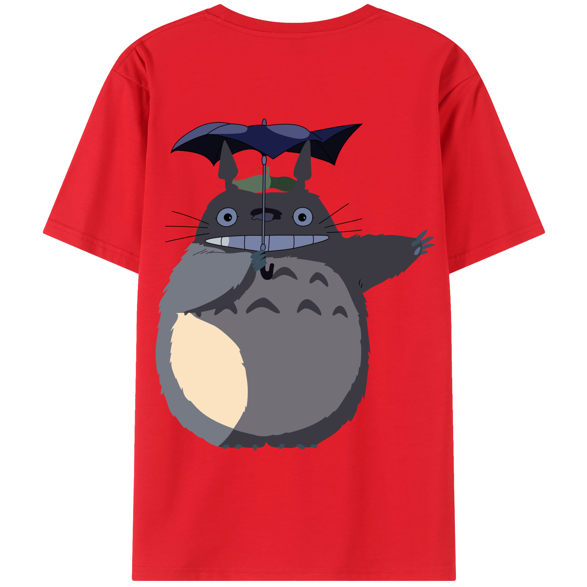 （画像用） となりのトトロ 草壁メイ 草壁サツキ My Neighbor Totoro Satsuki Kusakabe Mei Kusakabe 綿100％ メンズ半袖Tシャツ（バックプリント） 通気性