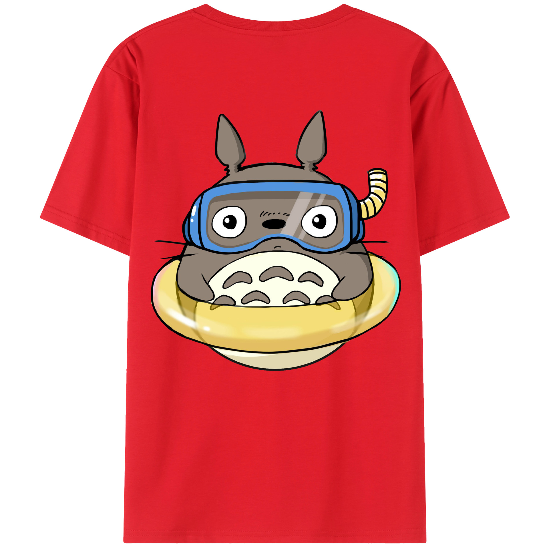 （画像用） となりのトトロ 草壁メイ 草壁サツキ My Neighbor Totoro Satsuki Kusakabe Mei Kusakabe 綿100％ メンズ半袖Tシャツ（バックプリント） 通気性