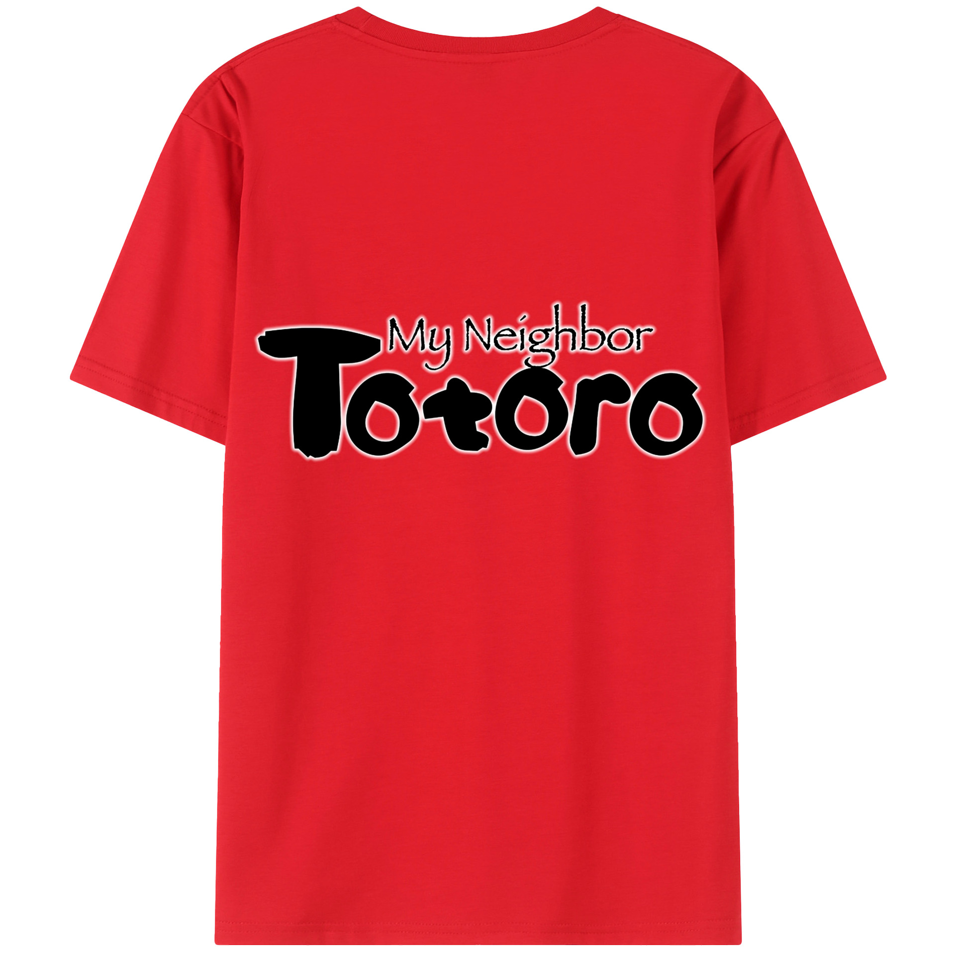 （画像用） となりのトトロ 草壁メイ 草壁サツキ My Neighbor Totoro Satsuki Kusakabe Mei Kusakabe 綿100％ メンズ半袖Tシャツ（バックプリント） 通気性