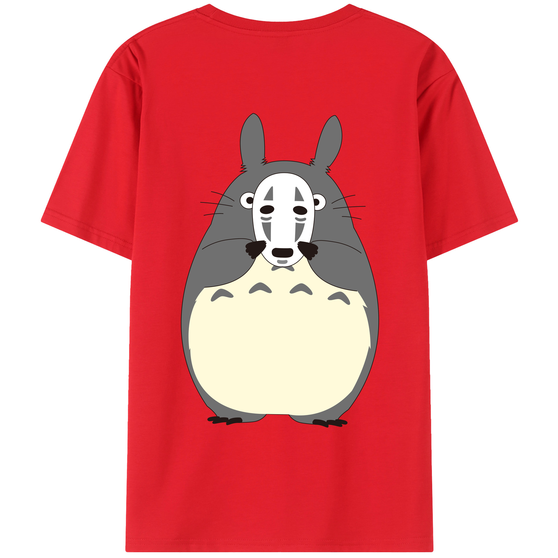 （画像用） となりのトトロ 草壁メイ 草壁サツキ My Neighbor Totoro Satsuki Kusakabe Mei Kusakabe 綿100％ メンズ半袖Tシャツ（バックプリント） 通気性