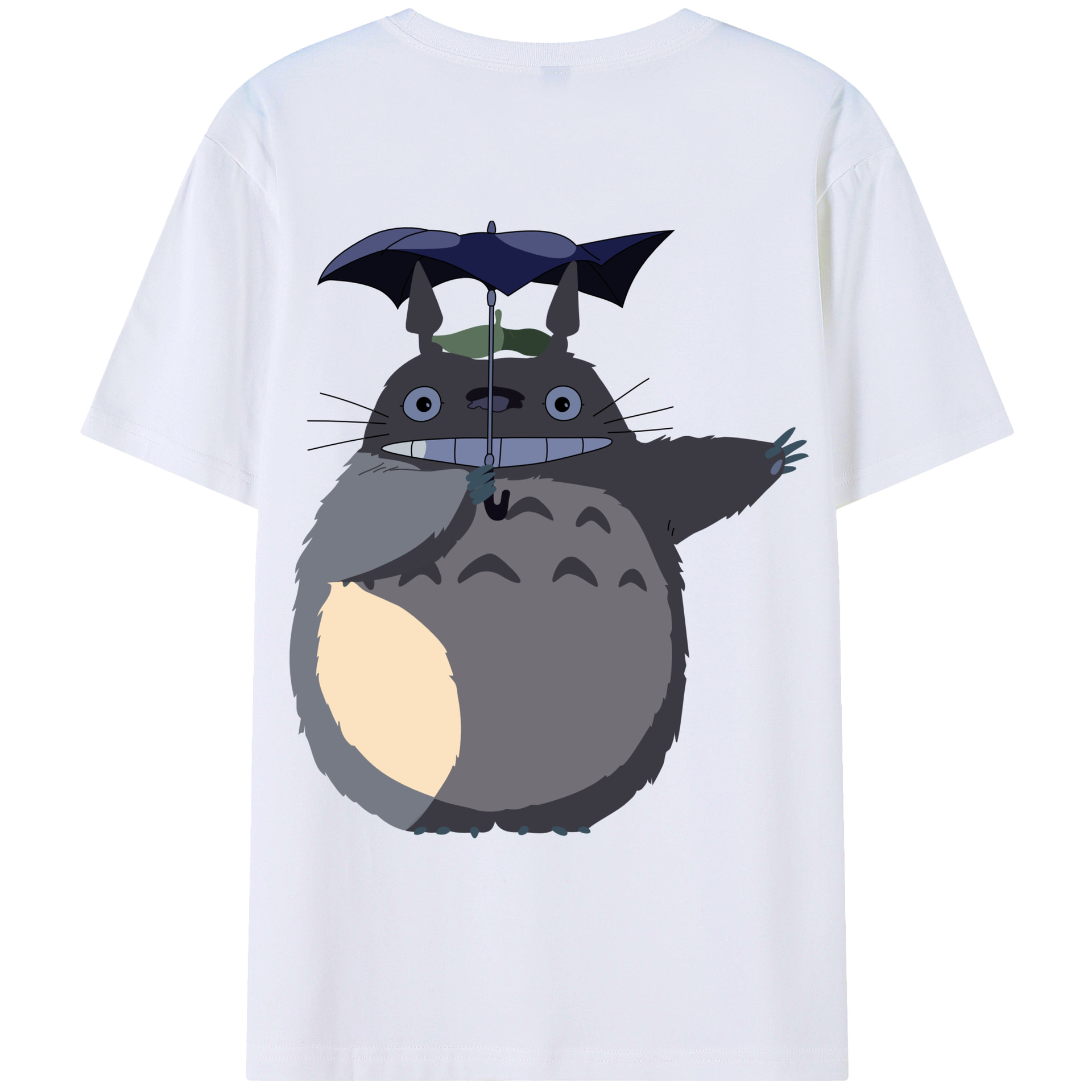 （画像用） となりのトトロ 草壁メイ 草壁サツキ My Neighbor Totoro Satsuki Kusakabe Mei Kusakabe 綿100％ メンズ半袖Tシャツ（バックプリント） 通気性