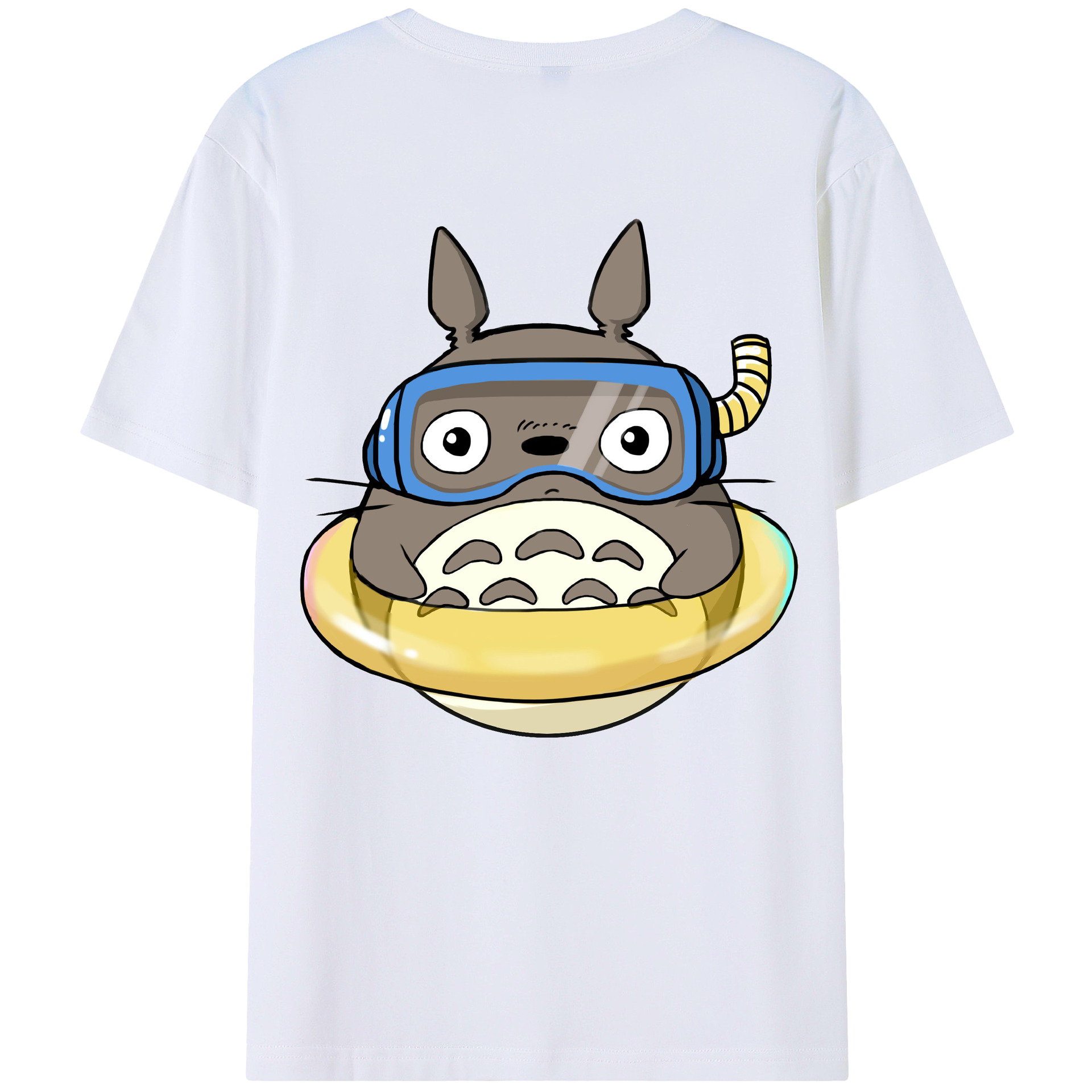 （画像用） となりのトトロ 草壁メイ 草壁サツキ My Neighbor Totoro Satsuki Kusakabe Mei Kusakabe 綿100％ メンズ半袖Tシャツ（バックプリント） 通気性