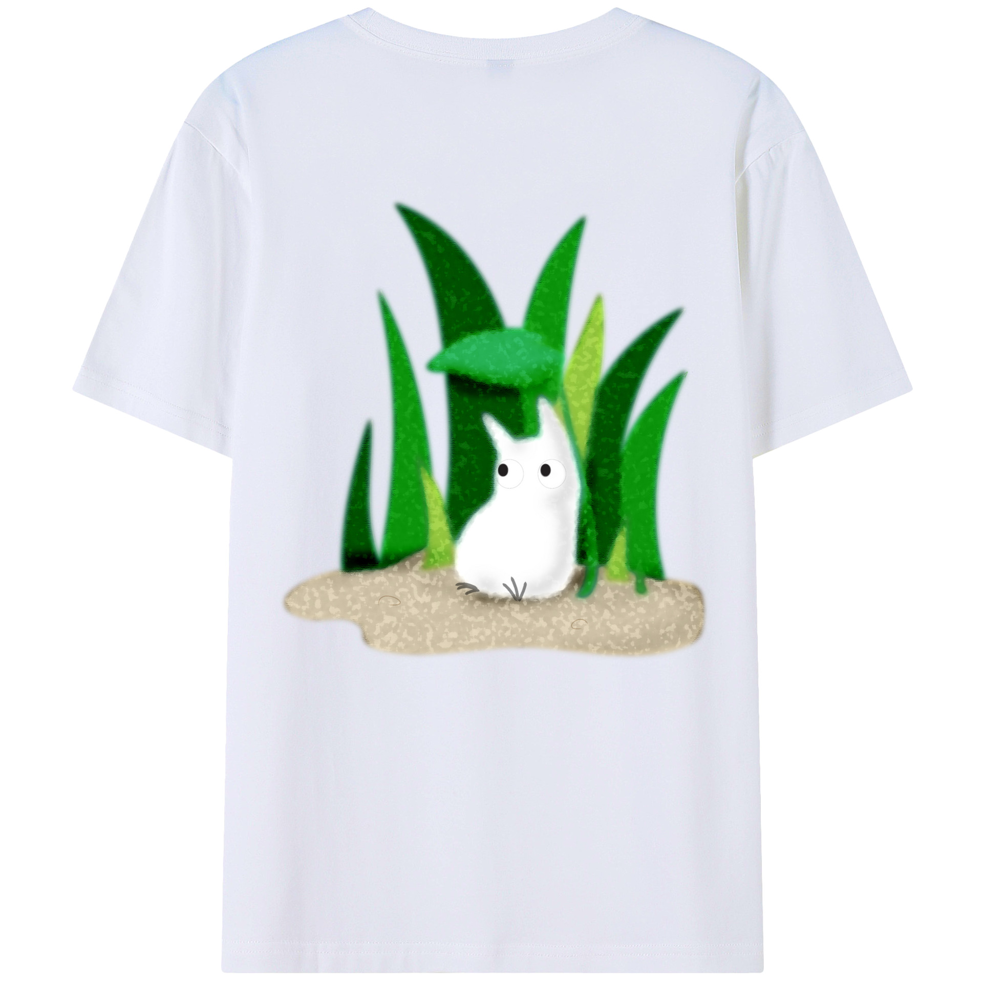 （画像用） となりのトトロ 草壁メイ 草壁サツキ My Neighbor Totoro Satsuki Kusakabe Mei Kusakabe 綿100％ メンズ半袖Tシャツ（バックプリント） 通気性