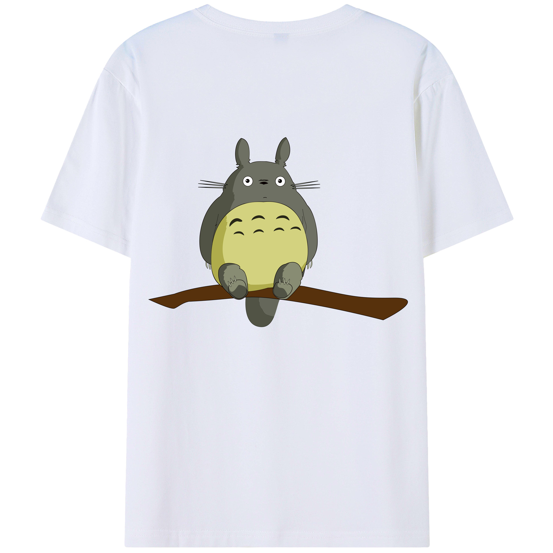 （画像用） となりのトトロ 草壁メイ 草壁サツキ My Neighbor Totoro Satsuki Kusakabe Mei Kusakabe 綿100％ メンズ半袖Tシャツ（バックプリント） 通気性