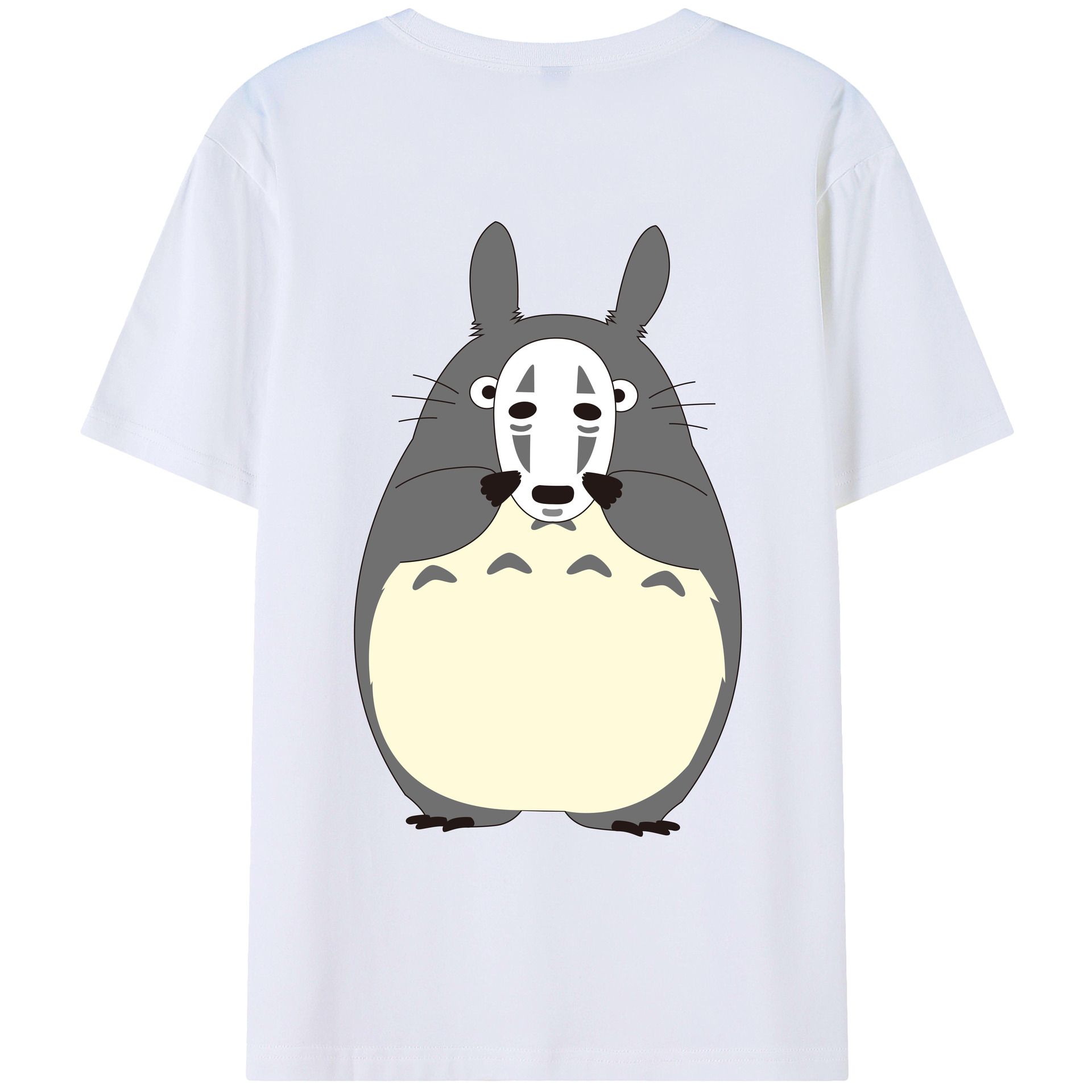 （画像用） となりのトトロ 草壁メイ 草壁サツキ My Neighbor Totoro Satsuki Kusakabe Mei Kusakabe 綿100％ メンズ半袖Tシャツ（バックプリント） 通気性