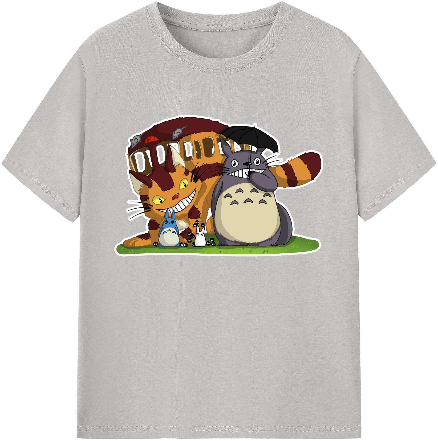 （画像用） となりのトトロ 草壁メイ 草壁サツキ My Neighbor Totoro Satsuki Kusakabe Mei Kusakabe 綿100％ メンズ半袖Tシャツ｜肌触りやわらか＆通気性