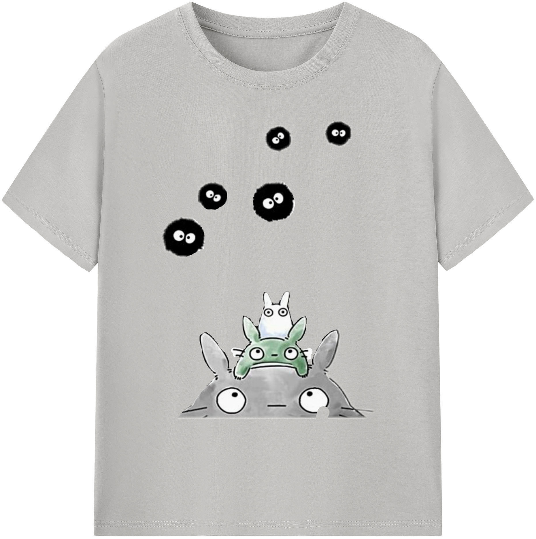 （画像用） となりのトトロ 草壁メイ 草壁サツキ My Neighbor Totoro Satsuki Kusakabe Mei Kusakabe 綿100％ メンズ半袖Tシャツ｜肌触りやわらか＆通気性