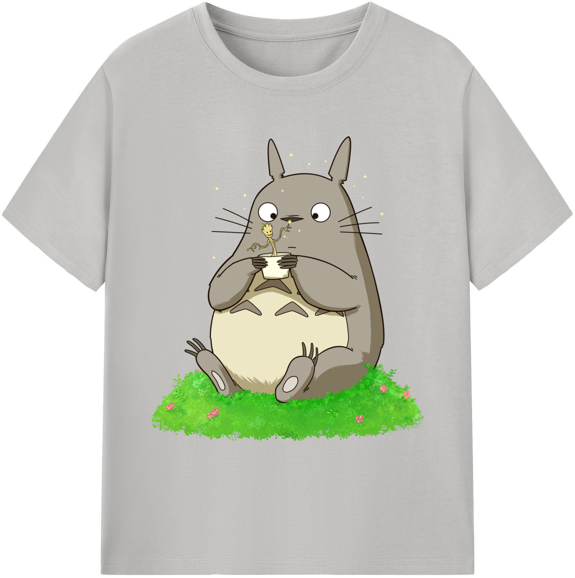 （画像用） となりのトトロ 草壁メイ 草壁サツキ My Neighbor Totoro Satsuki Kusakabe Mei Kusakabe 綿100％ メンズ半袖Tシャツ｜肌触りやわらか＆通気性