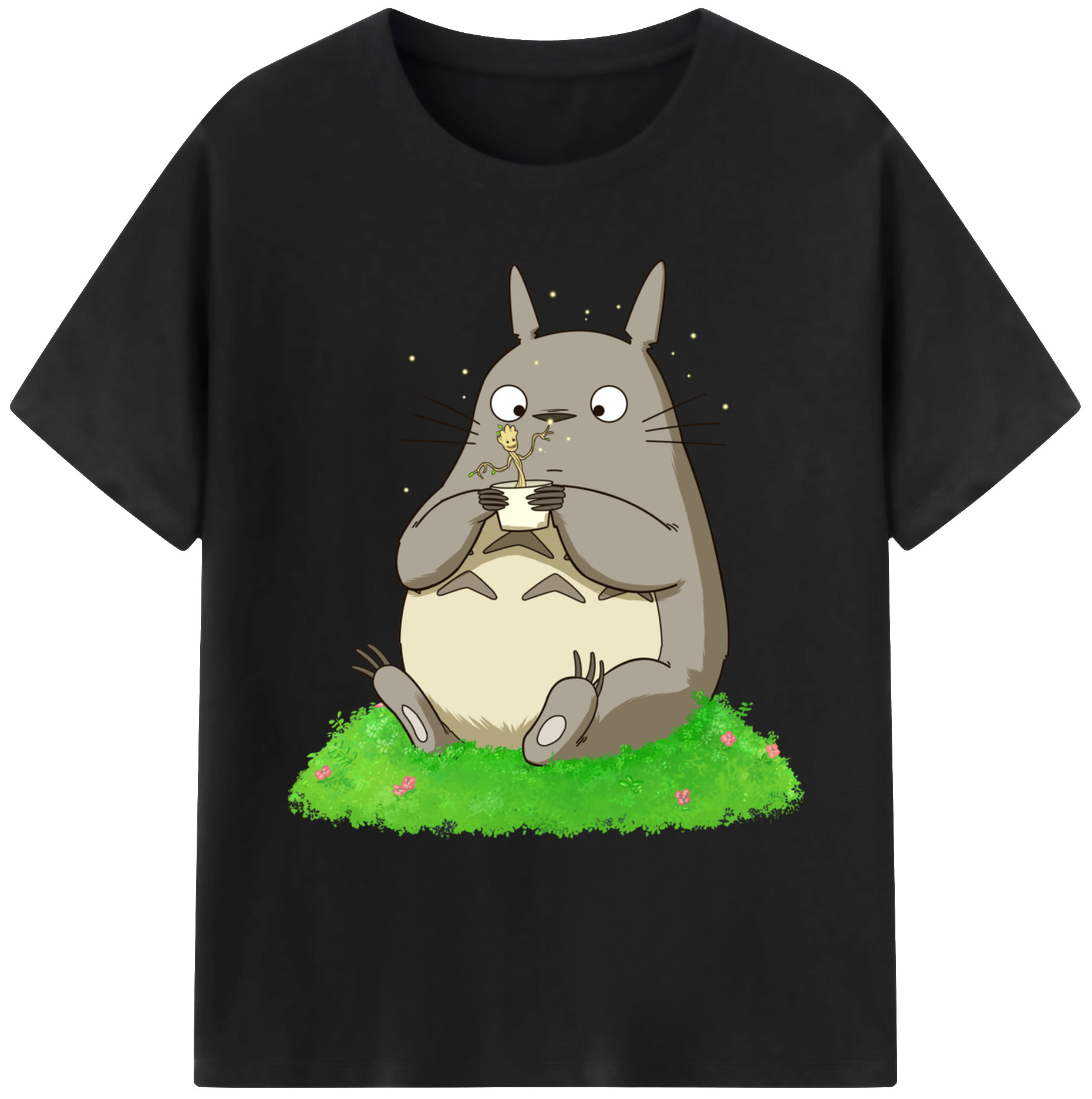 （画像用） となりのトトロ 草壁メイ 草壁サツキ My Neighbor Totoro Satsuki Kusakabe Mei Kusakabe 綿100％ メンズ半袖Tシャツ｜肌触りやわらか＆通気性