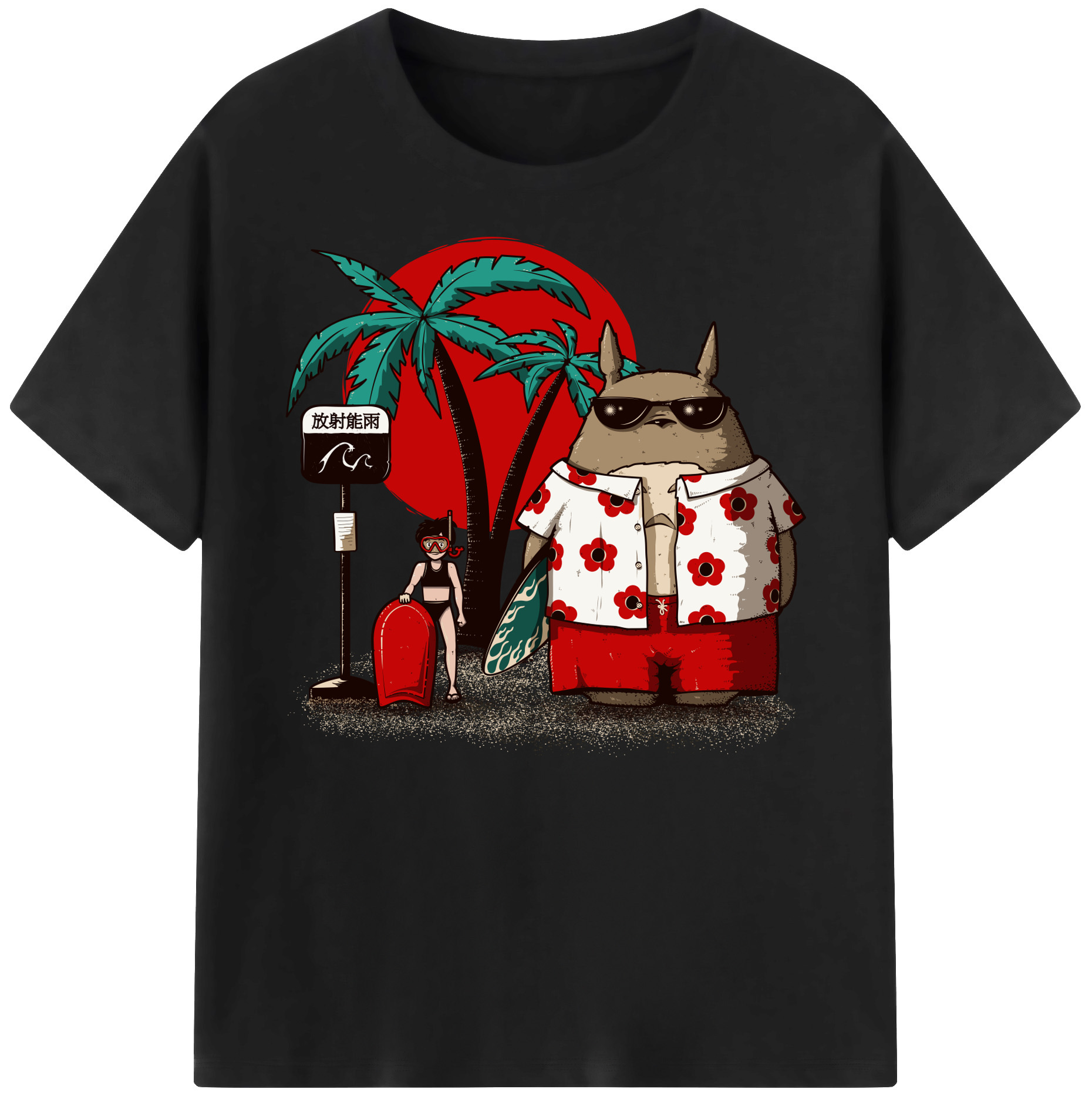 （画像用） となりのトトロ 草壁メイ 草壁サツキ My Neighbor Totoro Satsuki Kusakabe Mei Kusakabe 綿100％ メンズ半袖Tシャツ｜肌触りやわらか＆通気性