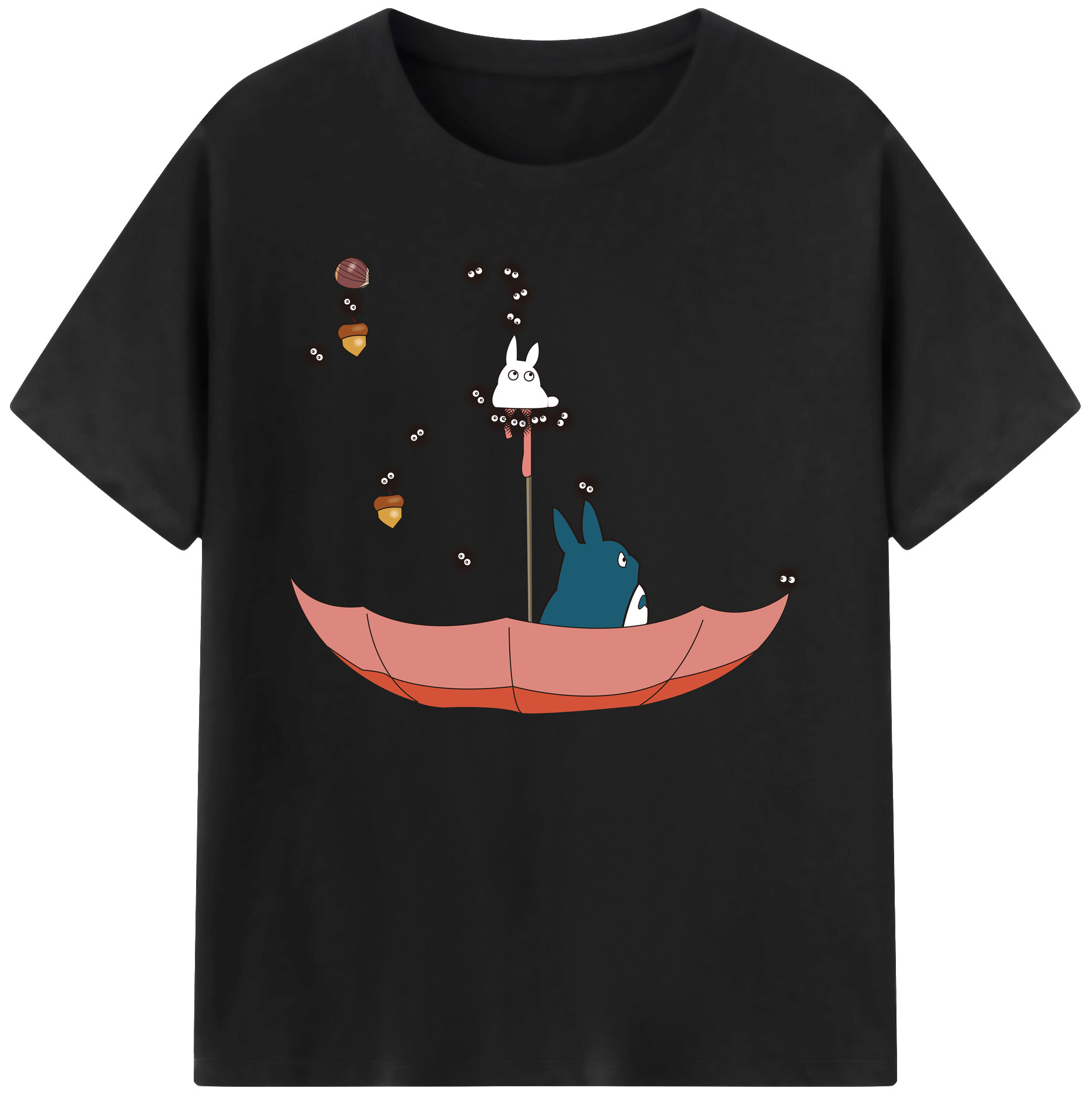 （画像用） となりのトトロ 草壁メイ 草壁サツキ My Neighbor Totoro Satsuki Kusakabe Mei Kusakabe 綿100％ メンズ半袖Tシャツ｜肌触りやわらか＆通気性