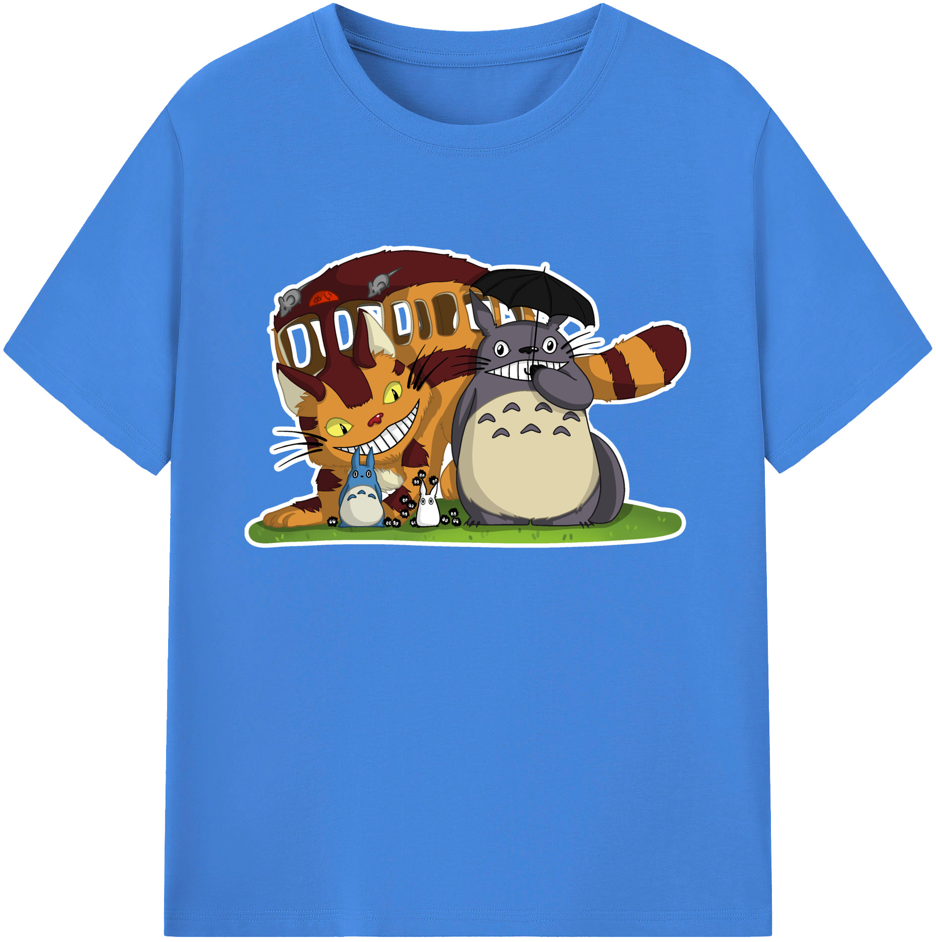 （画像用） となりのトトロ 草壁メイ 草壁サツキ My Neighbor Totoro Satsuki Kusakabe Mei Kusakabe 綿100％ メンズ半袖Tシャツ｜肌触りやわらか＆通気性