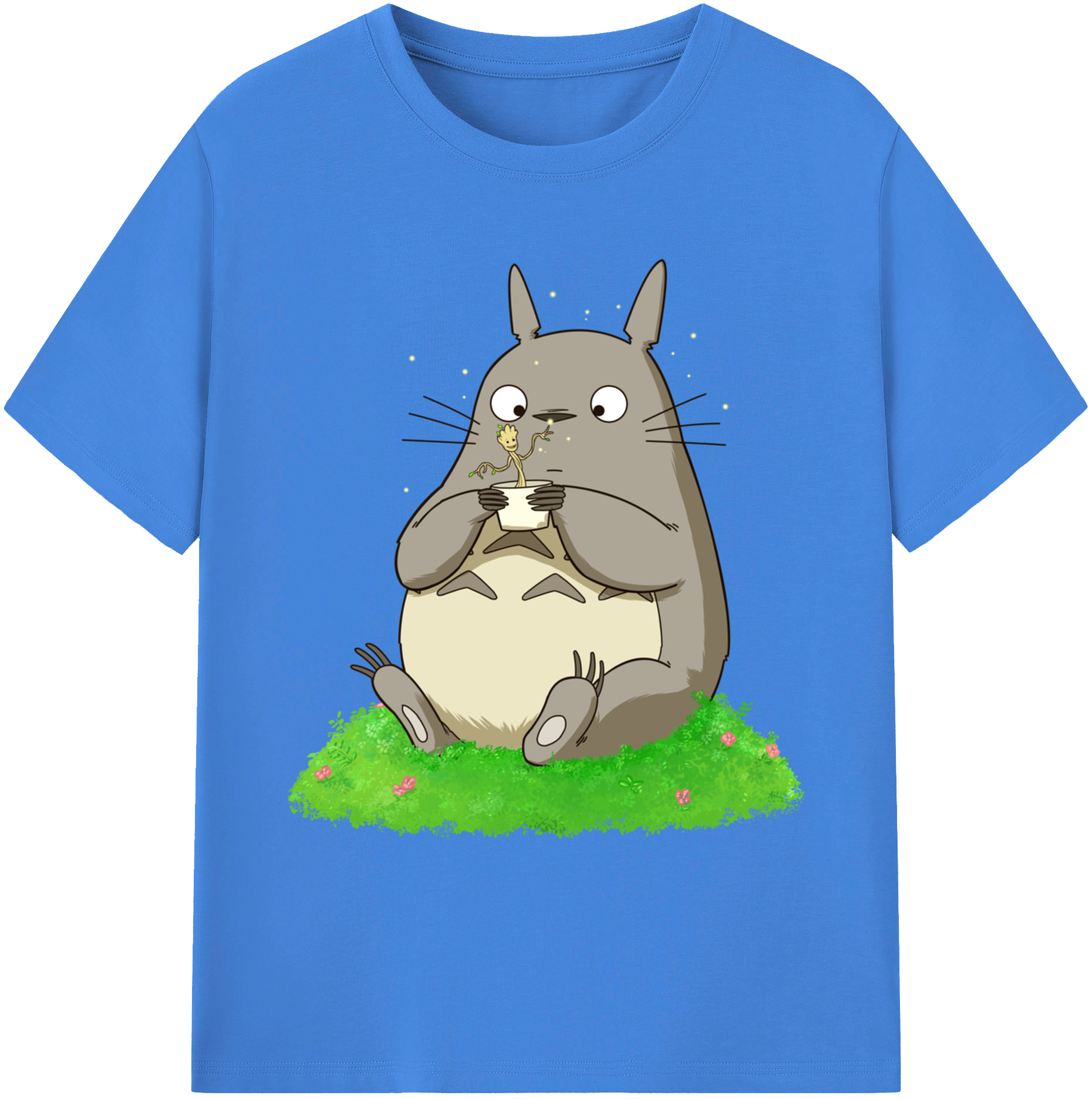 （画像用） となりのトトロ 草壁メイ 草壁サツキ My Neighbor Totoro Satsuki Kusakabe Mei Kusakabe 綿100％ メンズ半袖Tシャツ｜肌触りやわらか＆通気性