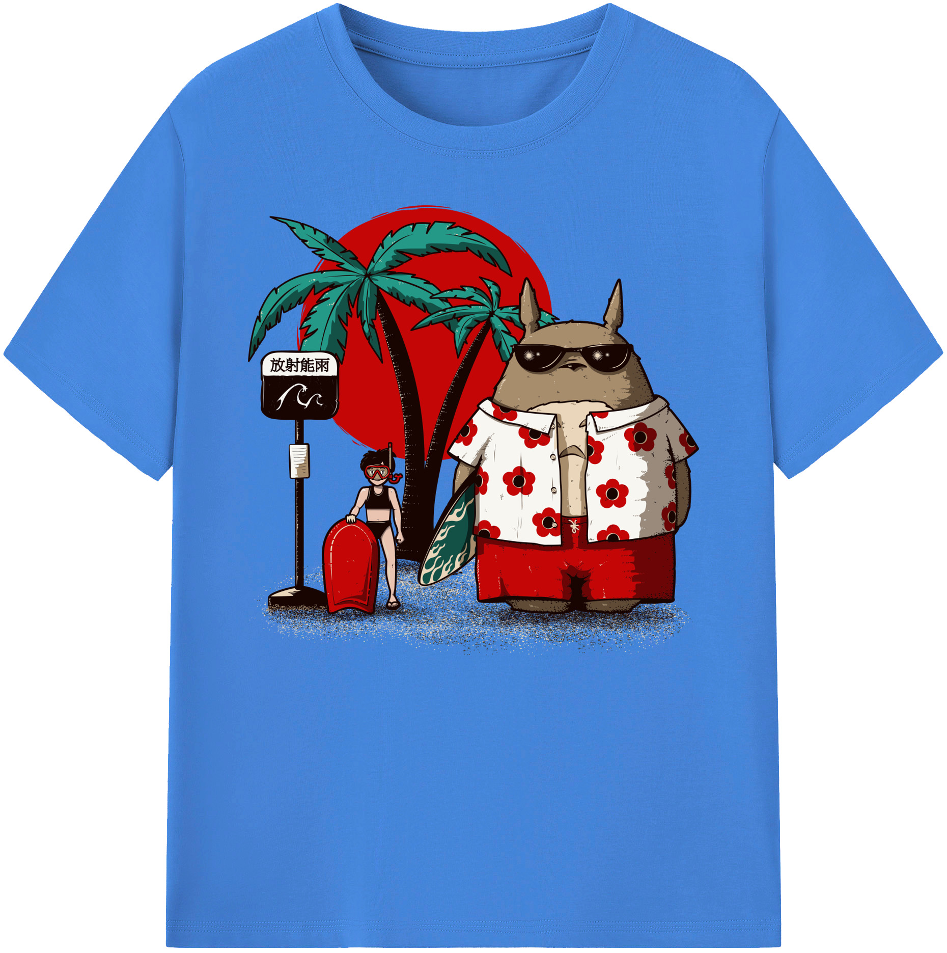 （画像用） となりのトトロ 草壁メイ 草壁サツキ My Neighbor Totoro Satsuki Kusakabe Mei Kusakabe 綿100％ メンズ半袖Tシャツ｜肌触りやわらか＆通気性
