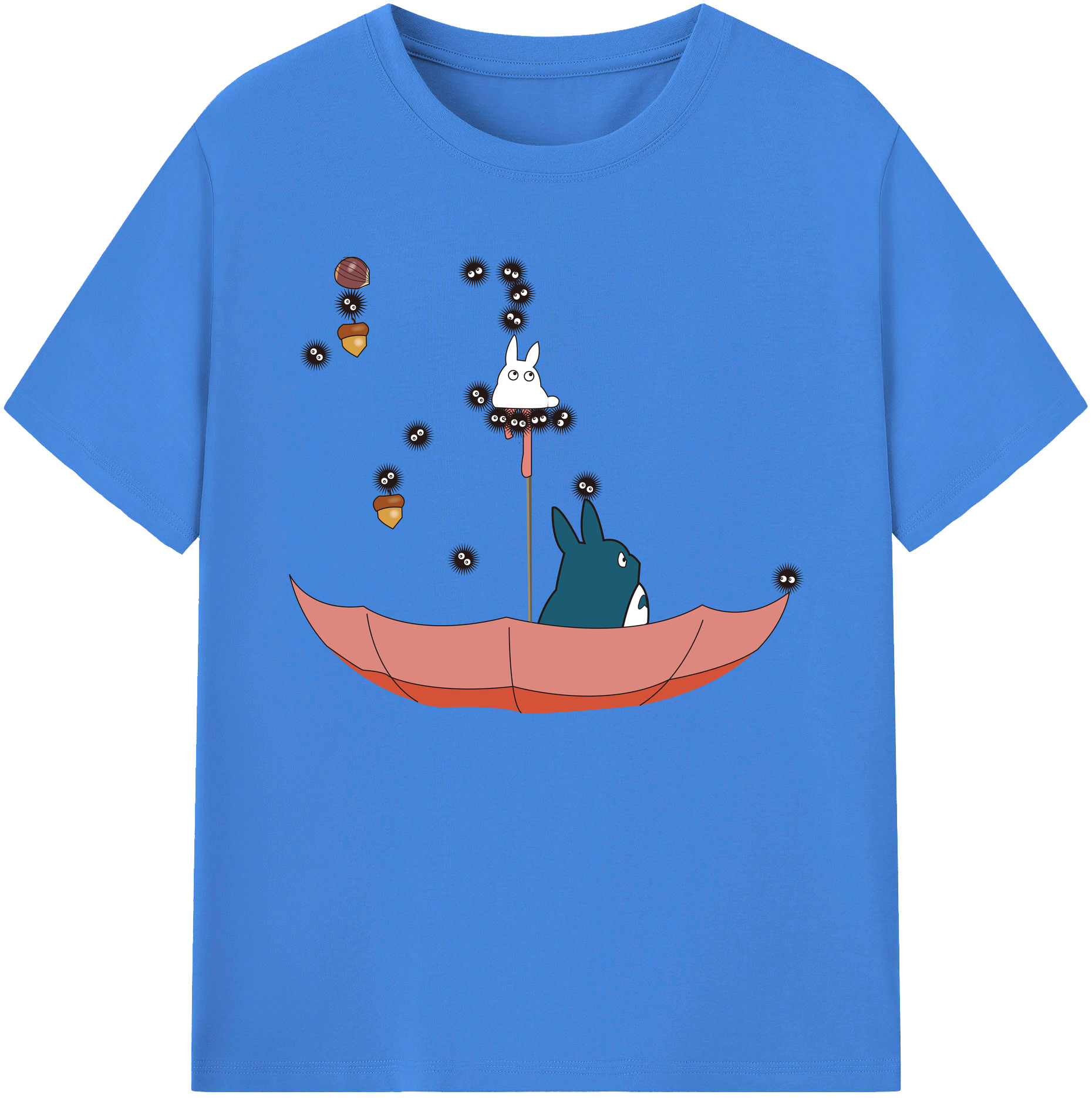 （画像用） となりのトトロ 草壁メイ 草壁サツキ My Neighbor Totoro Satsuki Kusakabe Mei Kusakabe 綿100％ メンズ半袖Tシャツ｜肌触りやわらか＆通気性