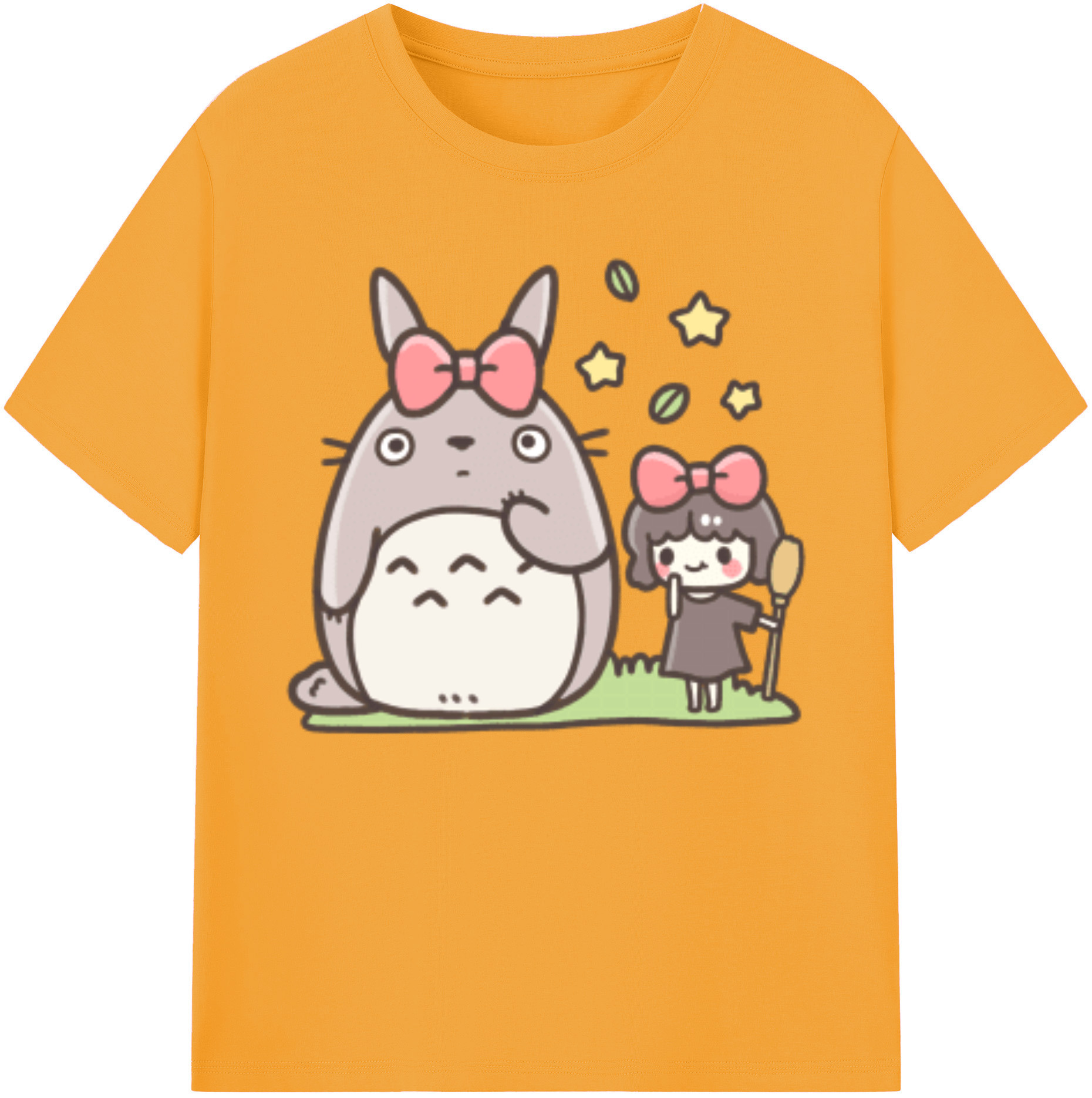 （画像用） となりのトトロ 草壁メイ 草壁サツキ My Neighbor Totoro Satsuki Kusakabe Mei Kusakabe 綿100％ メンズ半袖Tシャツ｜肌触りやわらか＆通気性