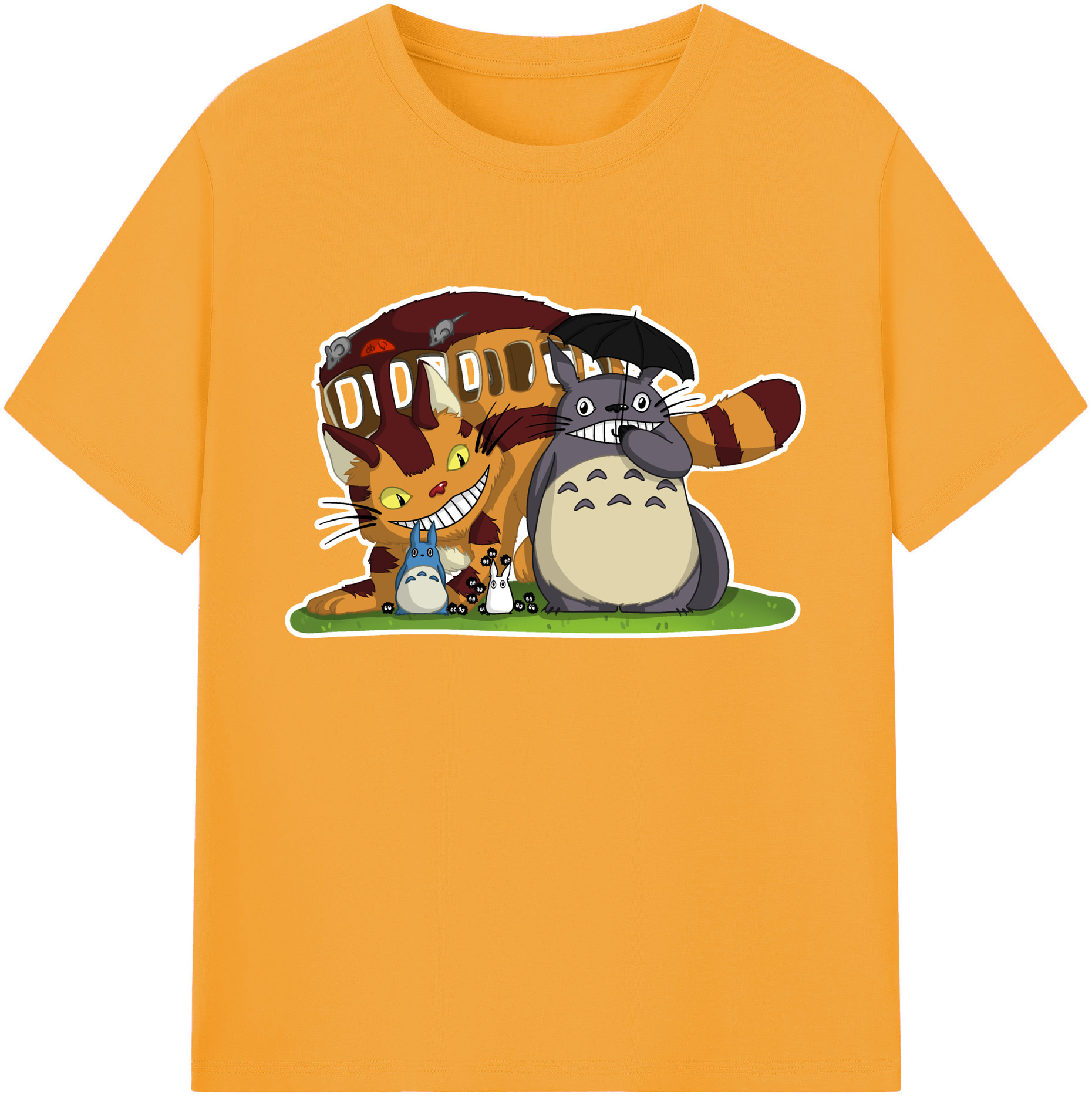 （画像用） となりのトトロ 草壁メイ 草壁サツキ My Neighbor Totoro Satsuki Kusakabe Mei Kusakabe 綿100％ メンズ半袖Tシャツ｜肌触りやわらか＆通気性