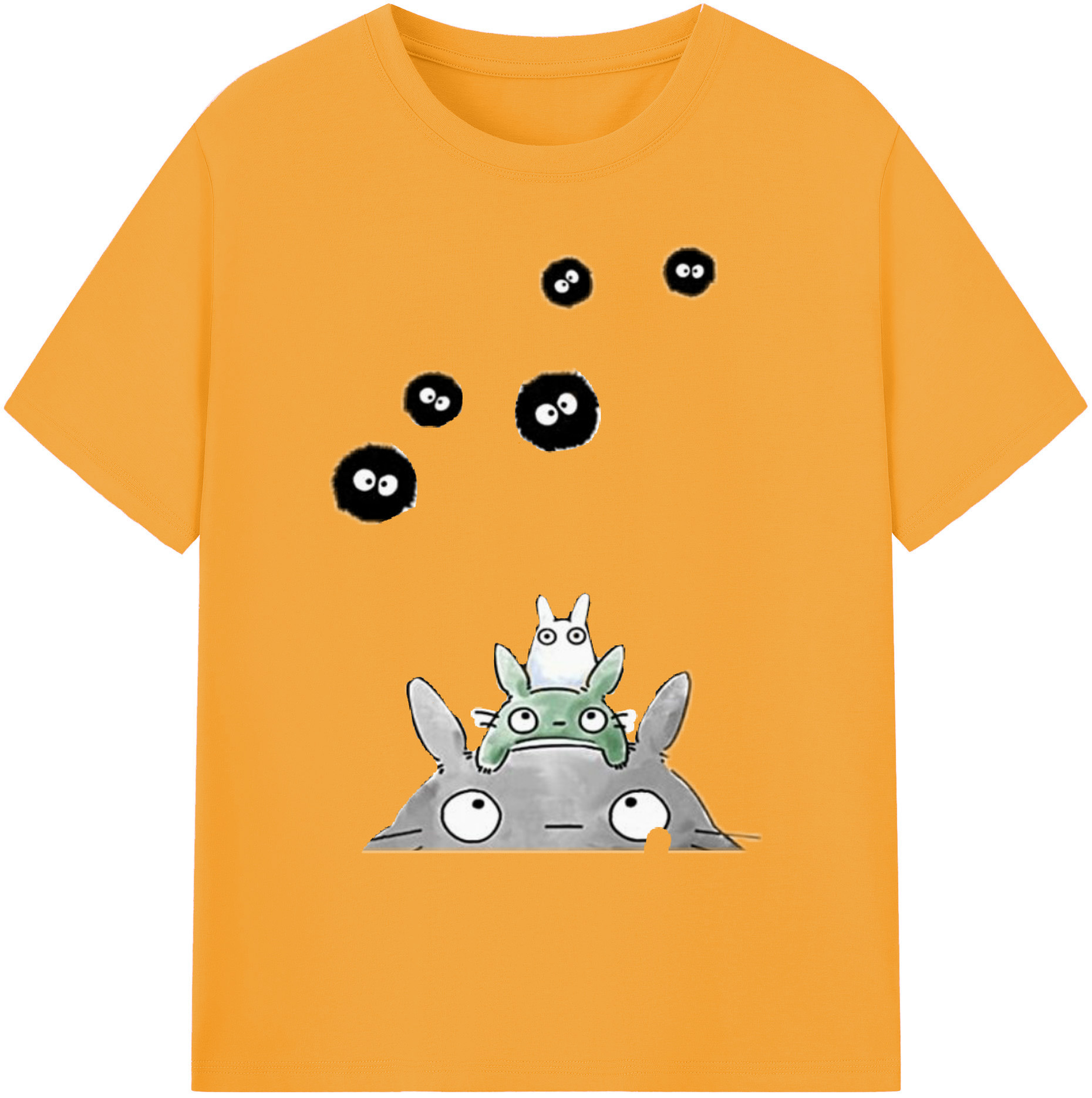 （画像用） となりのトトロ 草壁メイ 草壁サツキ My Neighbor Totoro Satsuki Kusakabe Mei Kusakabe 綿100％ メンズ半袖Tシャツ｜肌触りやわらか＆通気性