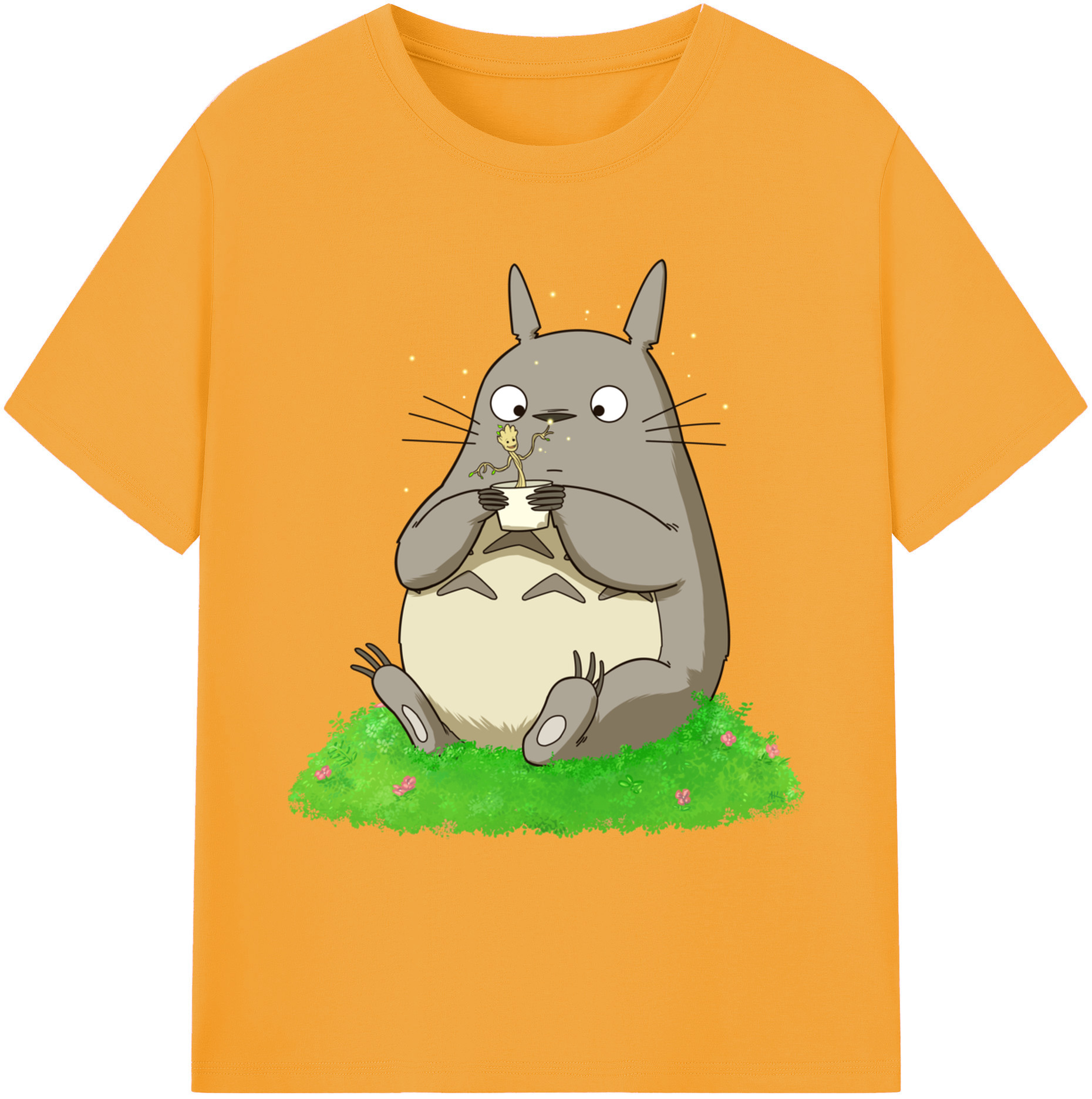 （画像用） となりのトトロ 草壁メイ 草壁サツキ My Neighbor Totoro Satsuki Kusakabe Mei Kusakabe 綿100％ メンズ半袖Tシャツ｜肌触りやわらか＆通気性