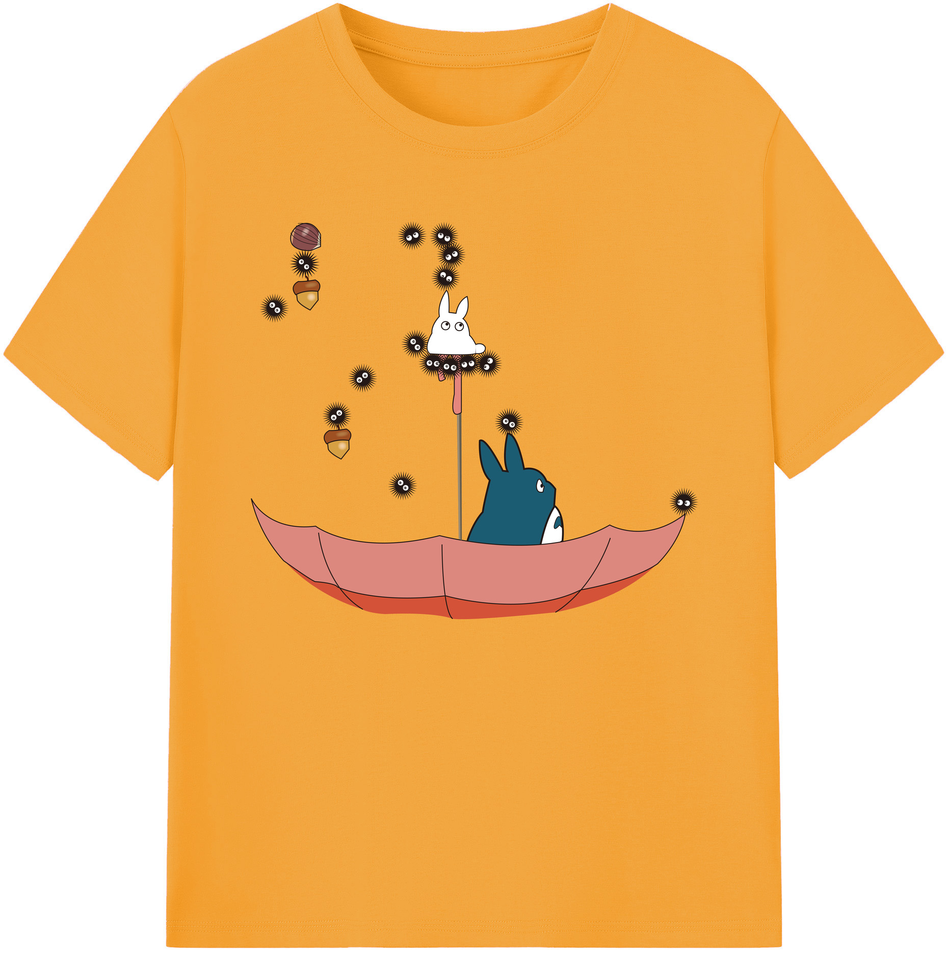 （画像用） となりのトトロ 草壁メイ 草壁サツキ My Neighbor Totoro Satsuki Kusakabe Mei Kusakabe 綿100％ メンズ半袖Tシャツ｜肌触りやわらか＆通気性
