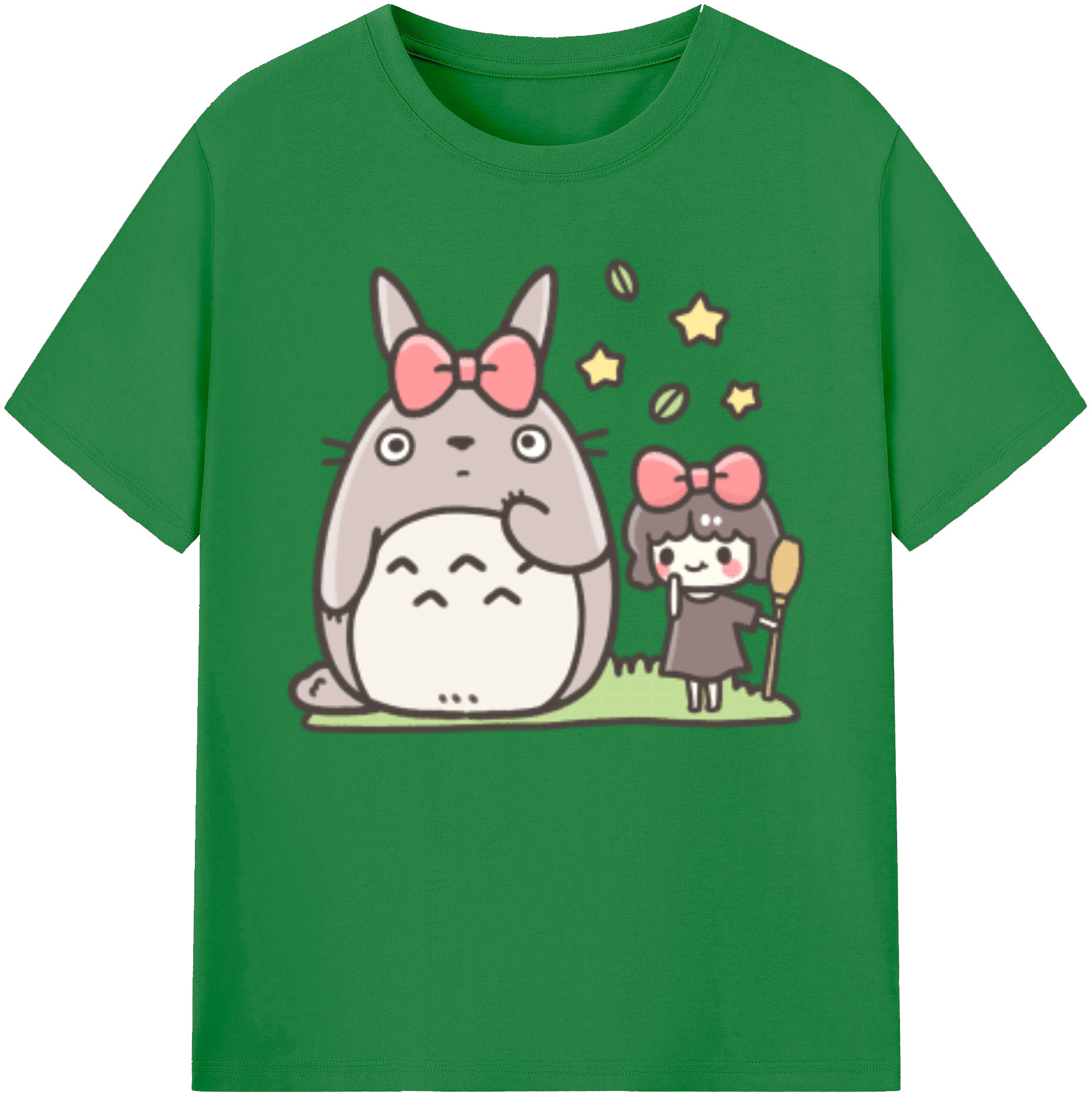 （画像用） となりのトトロ 草壁メイ 草壁サツキ My Neighbor Totoro Satsuki Kusakabe Mei Kusakabe 綿100％ メンズ半袖Tシャツ｜肌触りやわらか＆通気性
