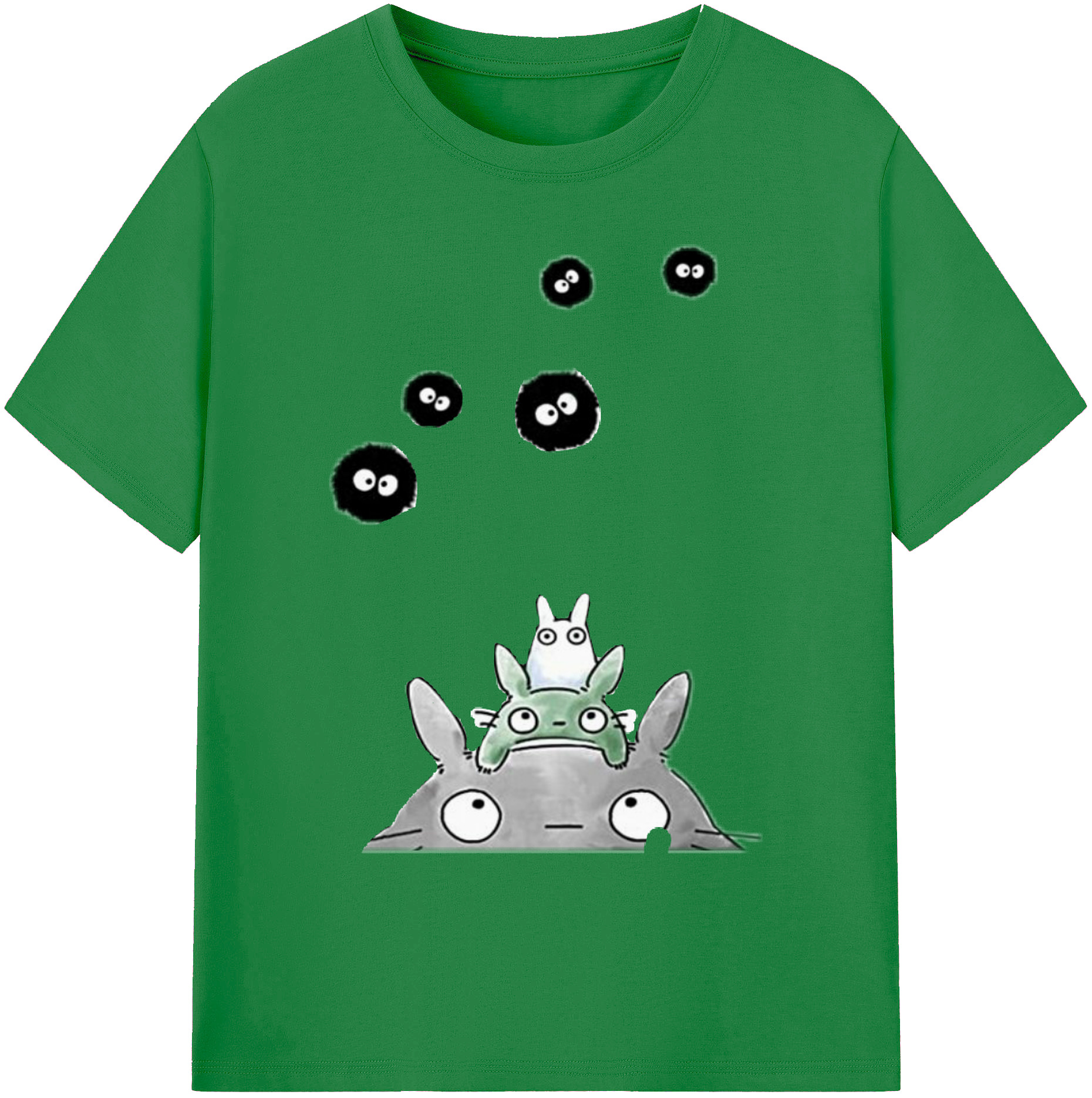 （画像用） となりのトトロ 草壁メイ 草壁サツキ My Neighbor Totoro Satsuki Kusakabe Mei Kusakabe 綿100％ メンズ半袖Tシャツ｜肌触りやわらか＆通気性