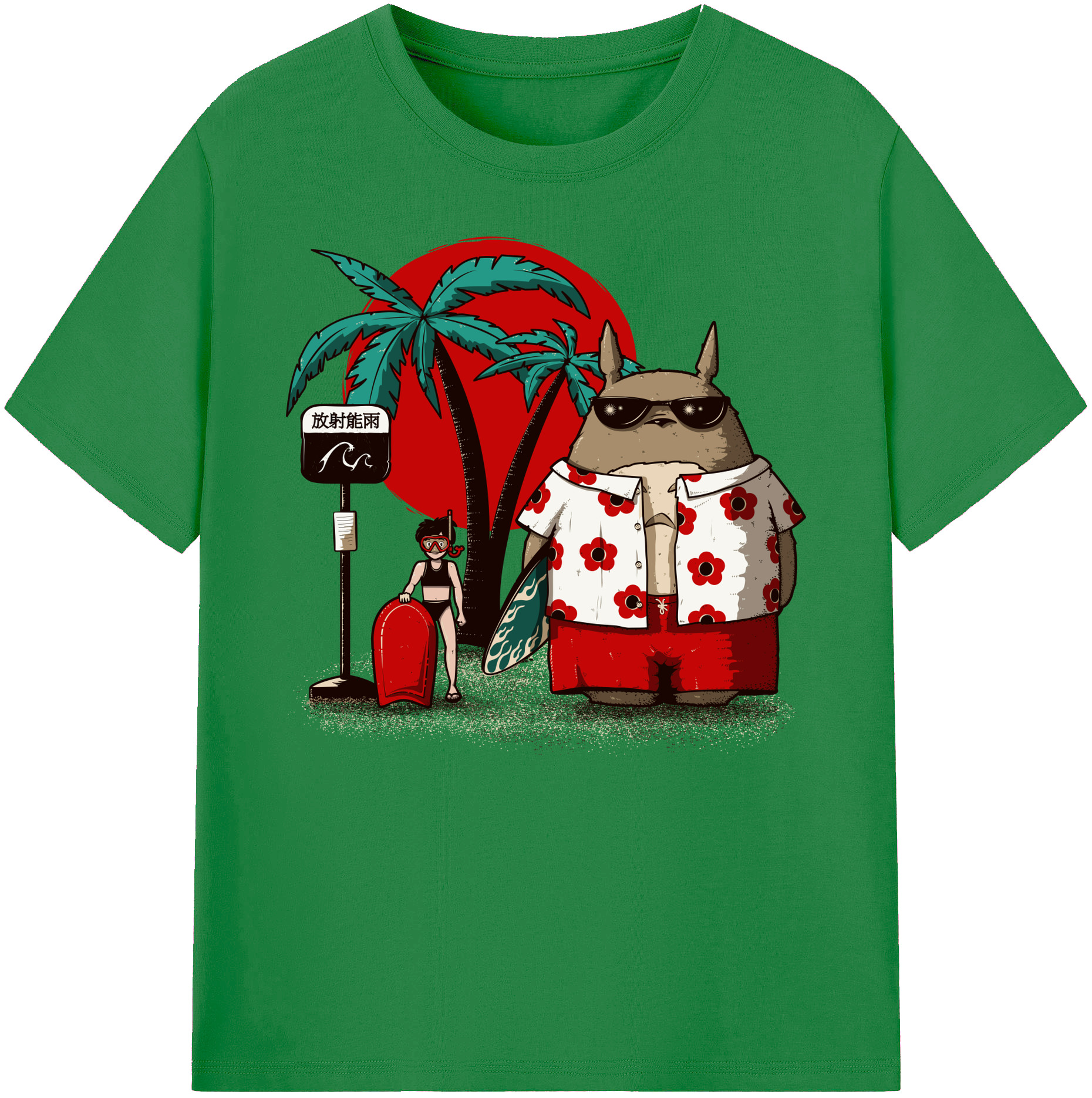 （画像用） となりのトトロ 草壁メイ 草壁サツキ My Neighbor Totoro Satsuki Kusakabe Mei Kusakabe 綿100％ メンズ半袖Tシャツ｜肌触りやわらか＆通気性